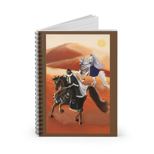 Across the Sands Spiral Notebook - Ruled Line, Journal, Writing Diary, Horseback Riding Notebook, Gift for Equestrians