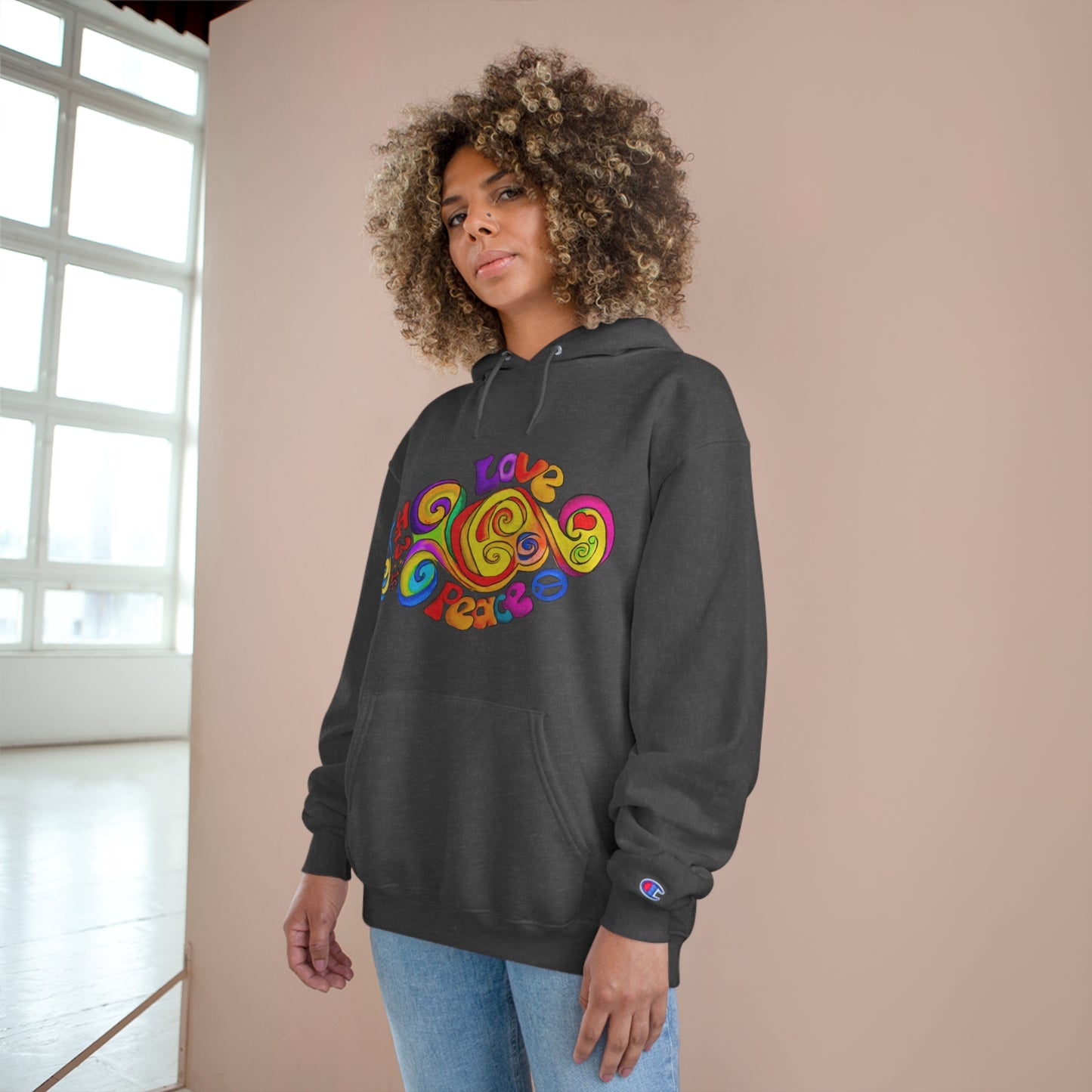 Groovy Love & Peace Champion Hoodie