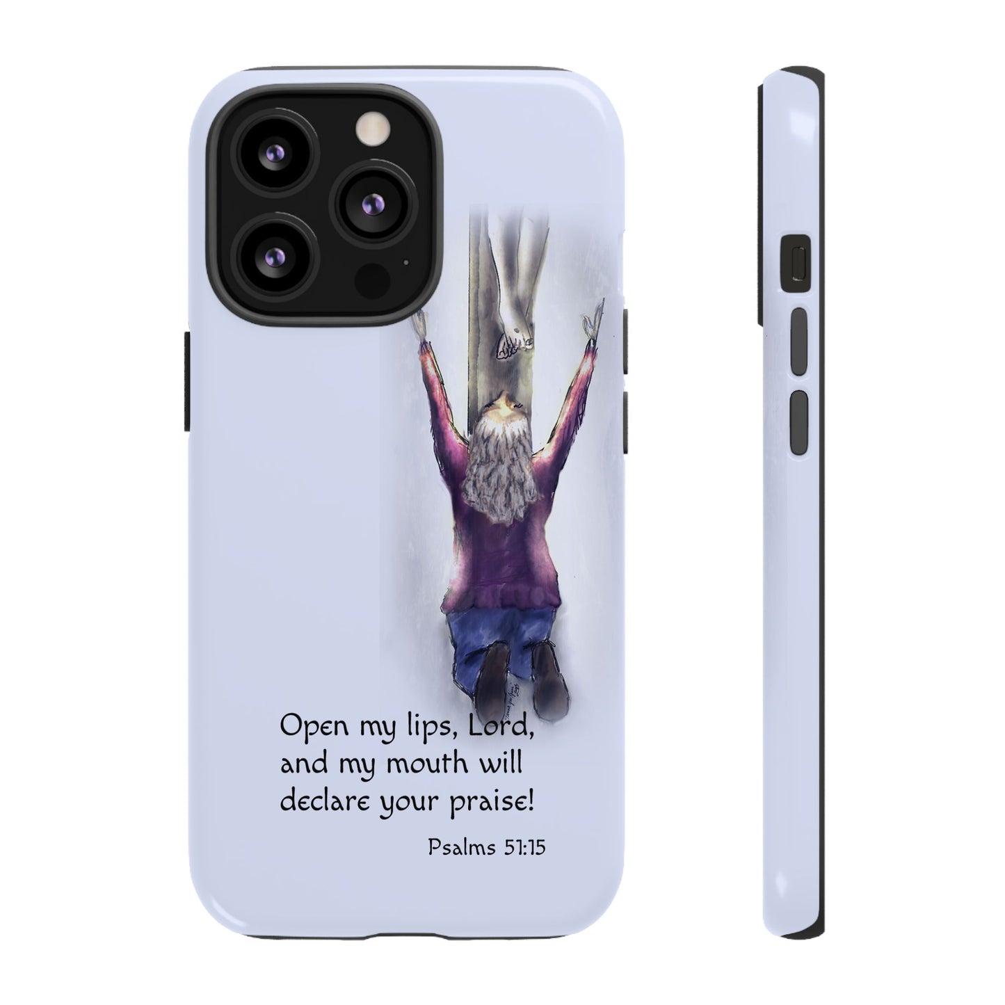 Only You, Jesus - Phone Case with Inspirational Design - Open My Lips, Lord, Christian Gift for Young Adults, Thoughtful Christian Decor, Scripture Phone Case