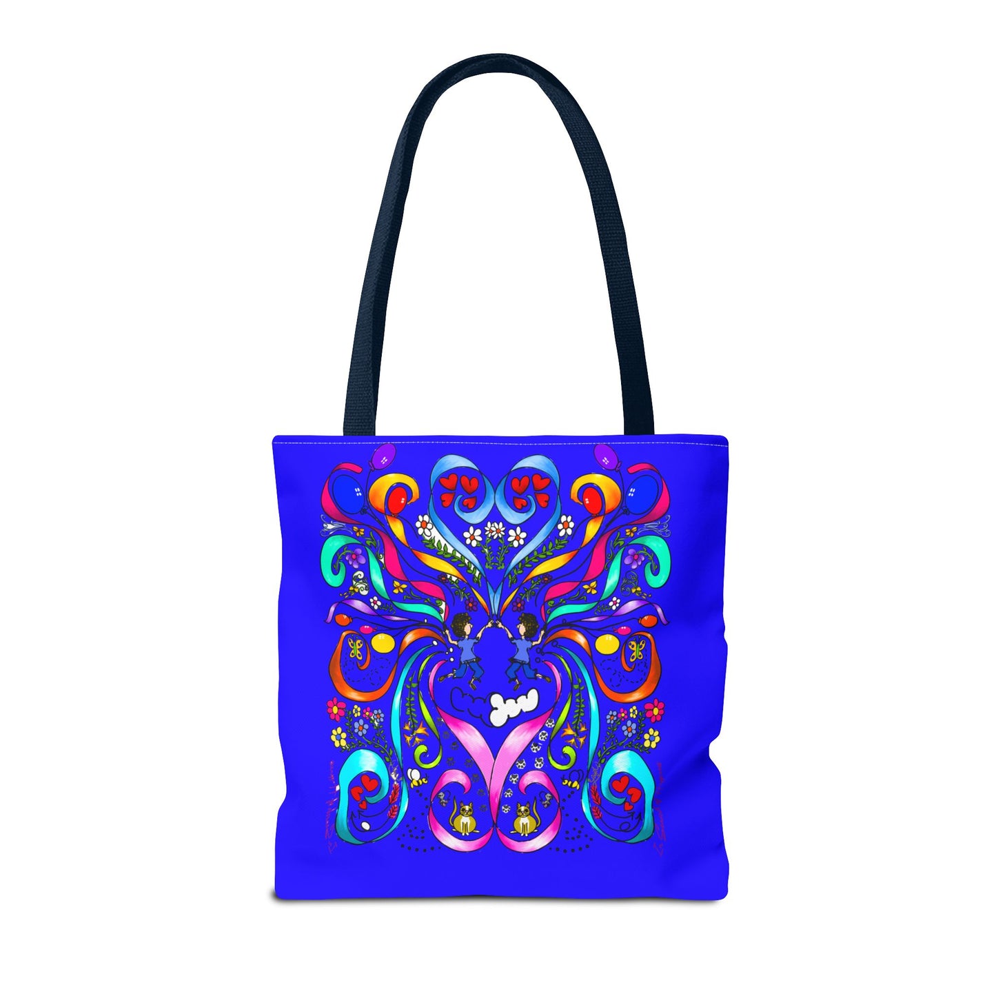 Vibrant Floral Tote Bag, Colorful Shopping Bag, Reusable Grocery Tote, Art Print Carry-All, Eco-Friendly Gift Bag