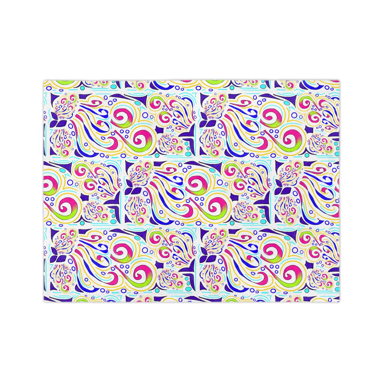 ColorCode Bold Floral Microfiber Blanket, Cozy Blanket, Bohemian Decor, Soft Throw, Gift for Her, Home Snuggle Blanket