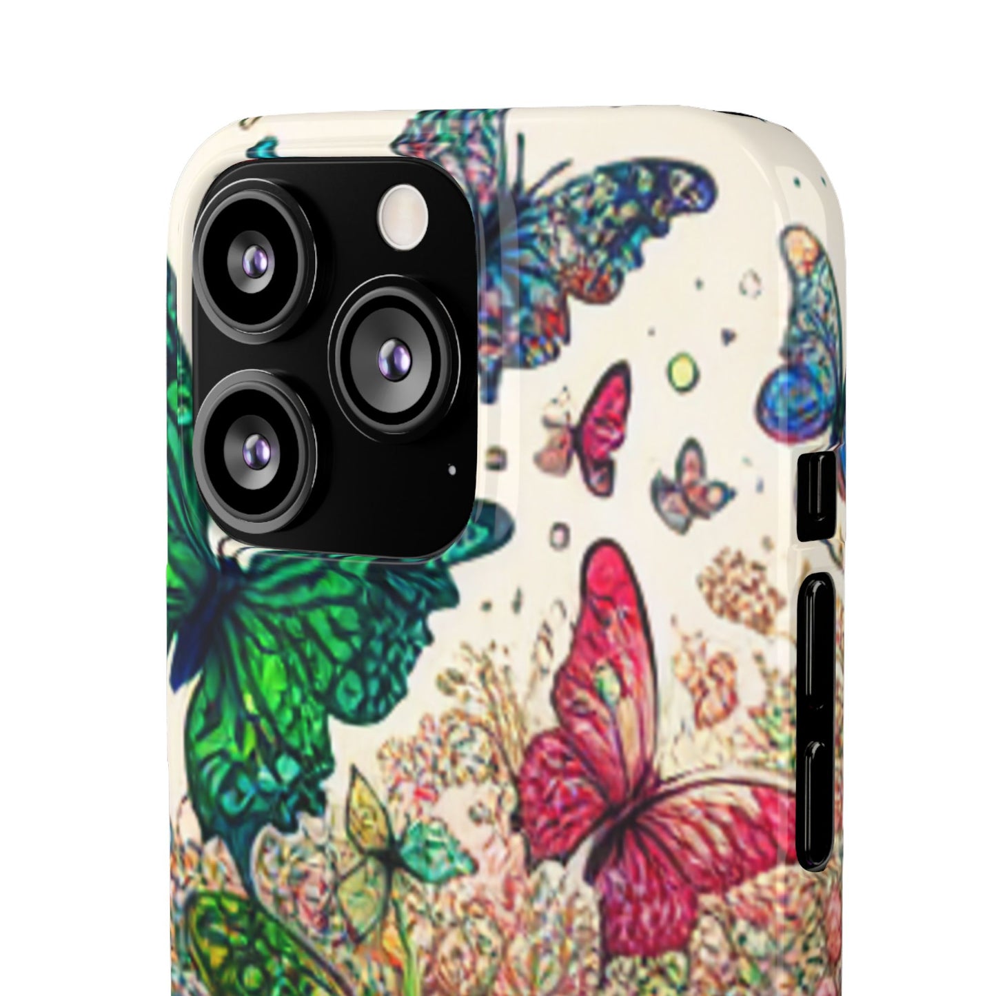 Colorful Butterfly Snap Cases, Over 50 types of Phone Covers, Floral Design, Spring Decor, Eco-Friendly Gift