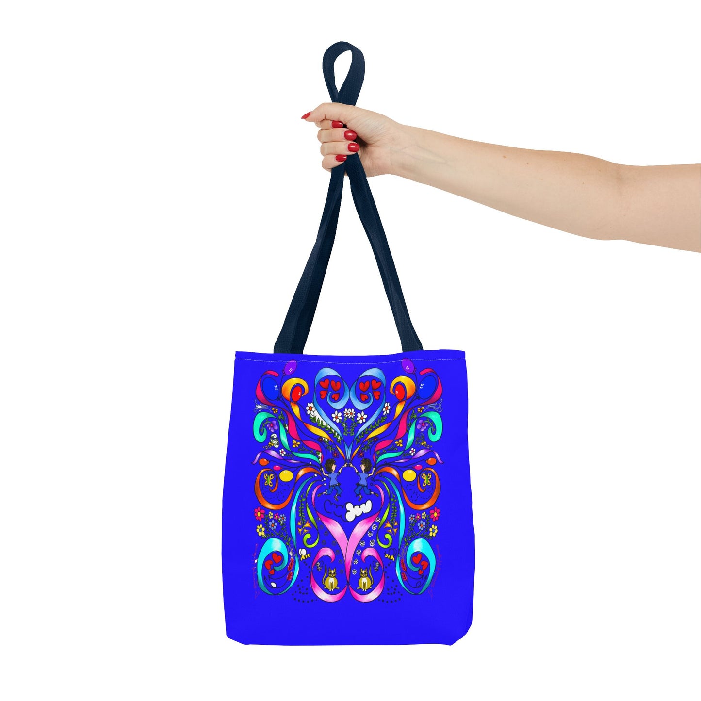Vibrant Floral Tote Bag, Colorful Shopping Bag, Reusable Grocery Tote, Art Print Carry-All, Eco-Friendly Gift Bag