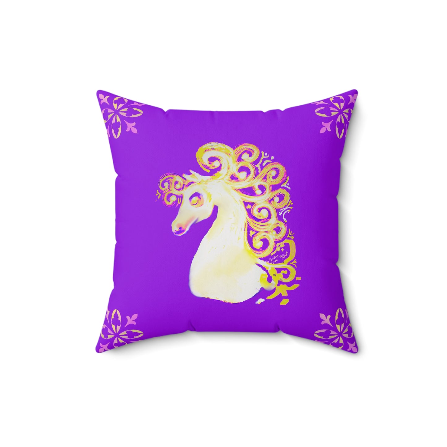 PILLOW - Storytime - Fancy Horse - Rode into the Mountains Square Pillow