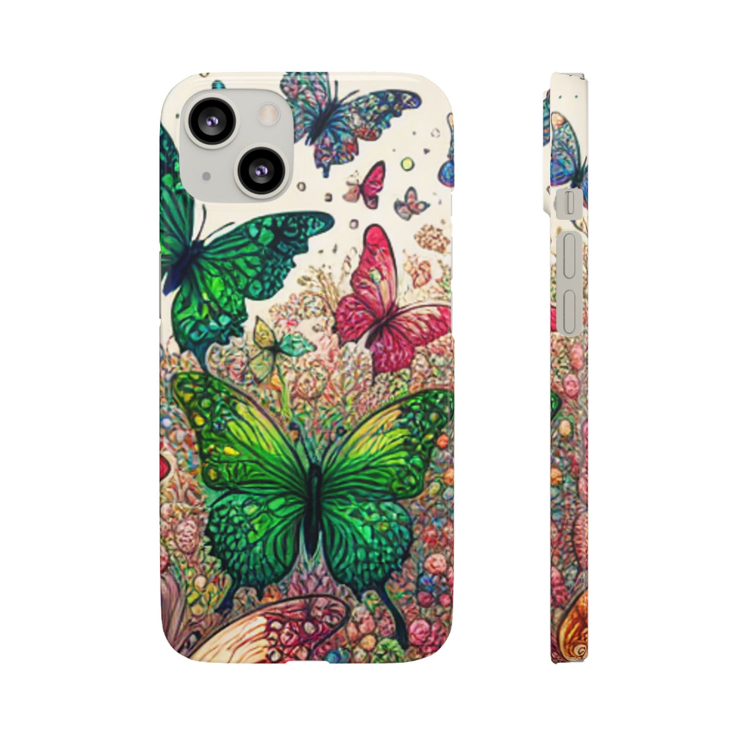 Colorful Butterfly Snap Cases, Over 50 types of Phone Covers, Floral Design, Spring Decor, Eco-Friendly Gift