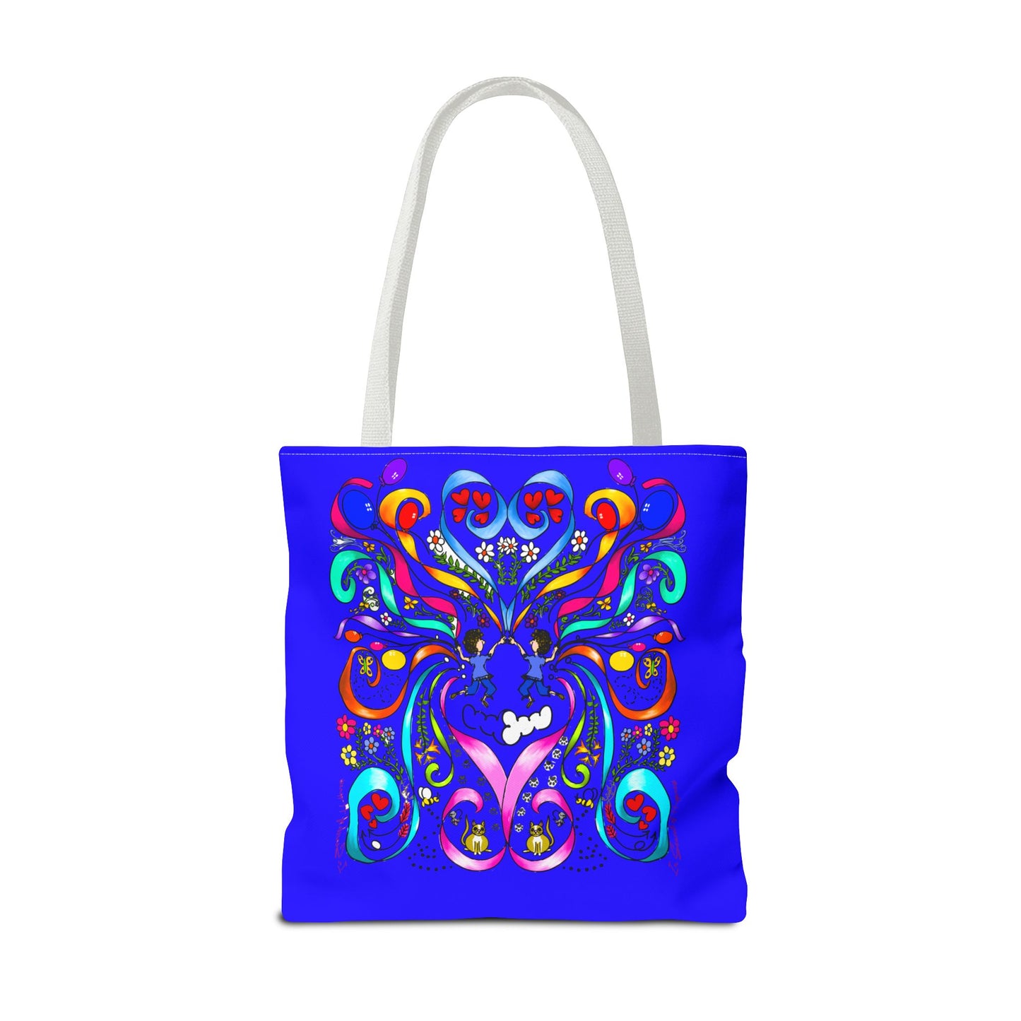 Vibrant Floral Tote Bag, Colorful Shopping Bag, Reusable Grocery Tote, Art Print Carry-All, Eco-Friendly Gift Bag