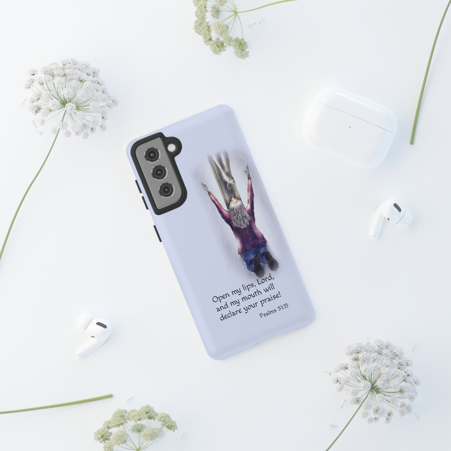Only You, Jesus - Phone Case with Inspirational Design - Open My Lips, Lord, Christian Gift for Young Adults, Thoughtful Christian Decor, Scripture Phone Case