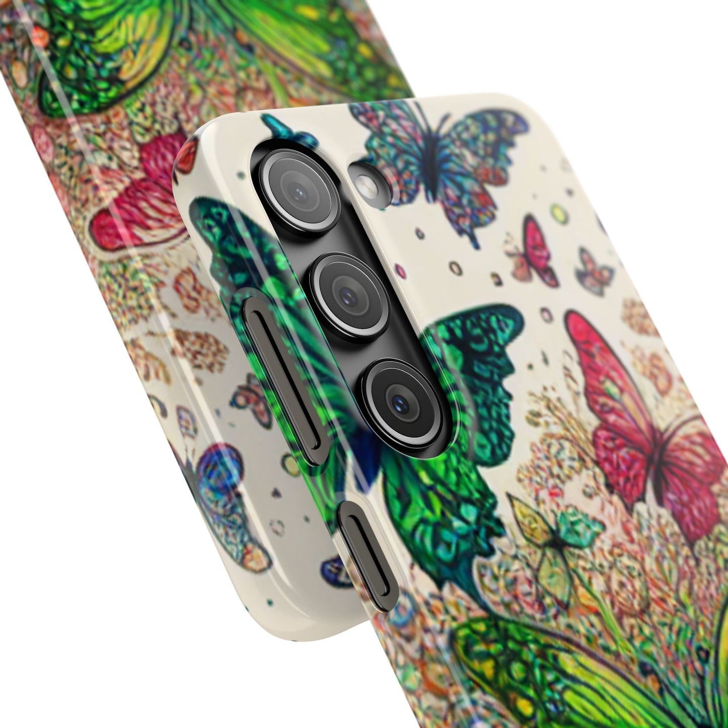 Colorful Butterfly Snap Cases, Over 50 types of Phone Covers, Floral Design, Spring Decor, Eco-Friendly Gift