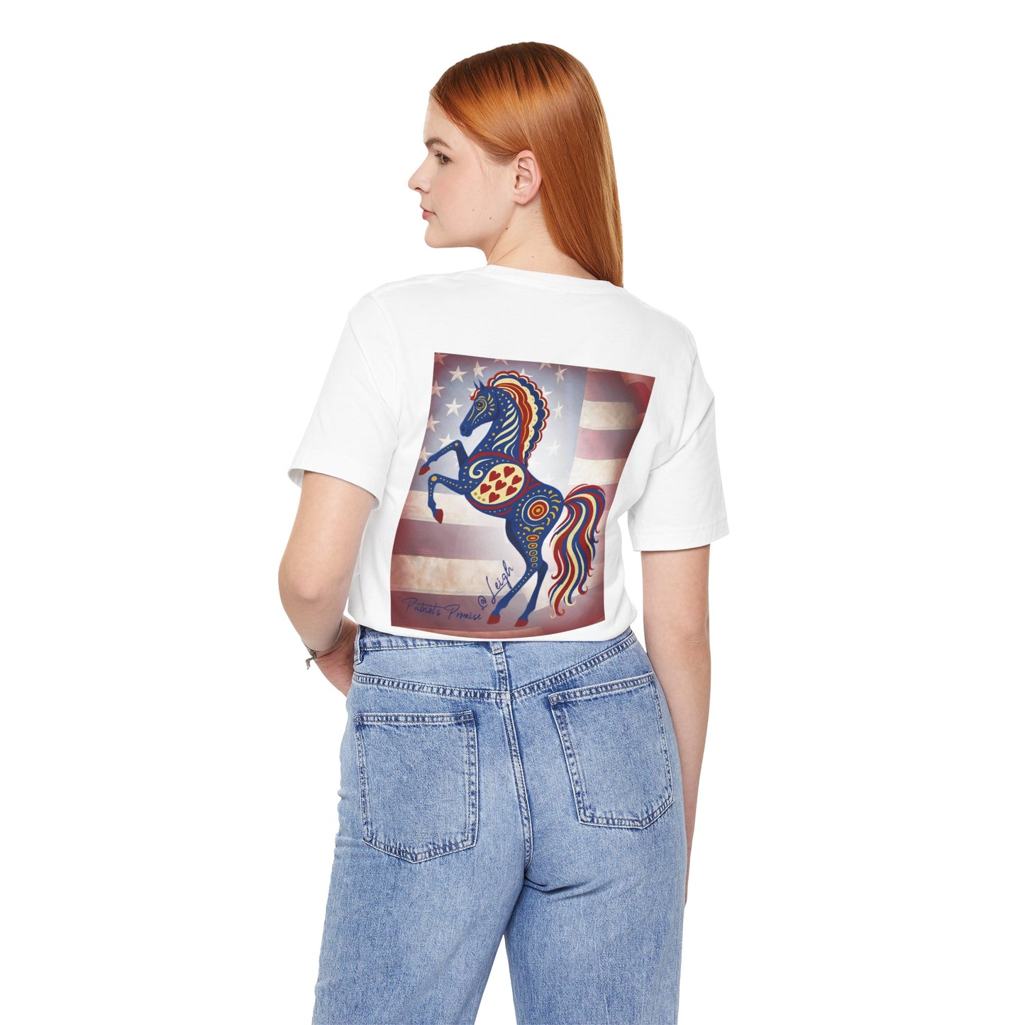 USA Patriot's Horse Tee, Unisex Equestrian Gift, Nature Lover Apparel, Vintage Style T-Shirt