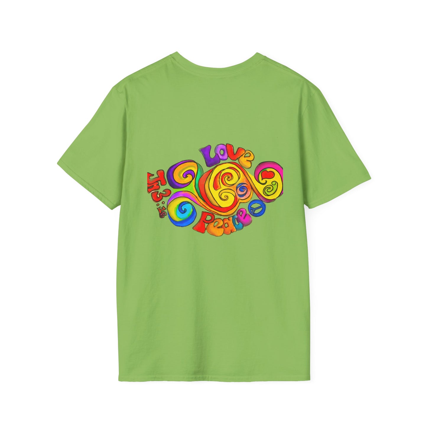 Groovy Love & Peace Unisex Softstyle T-Shirt