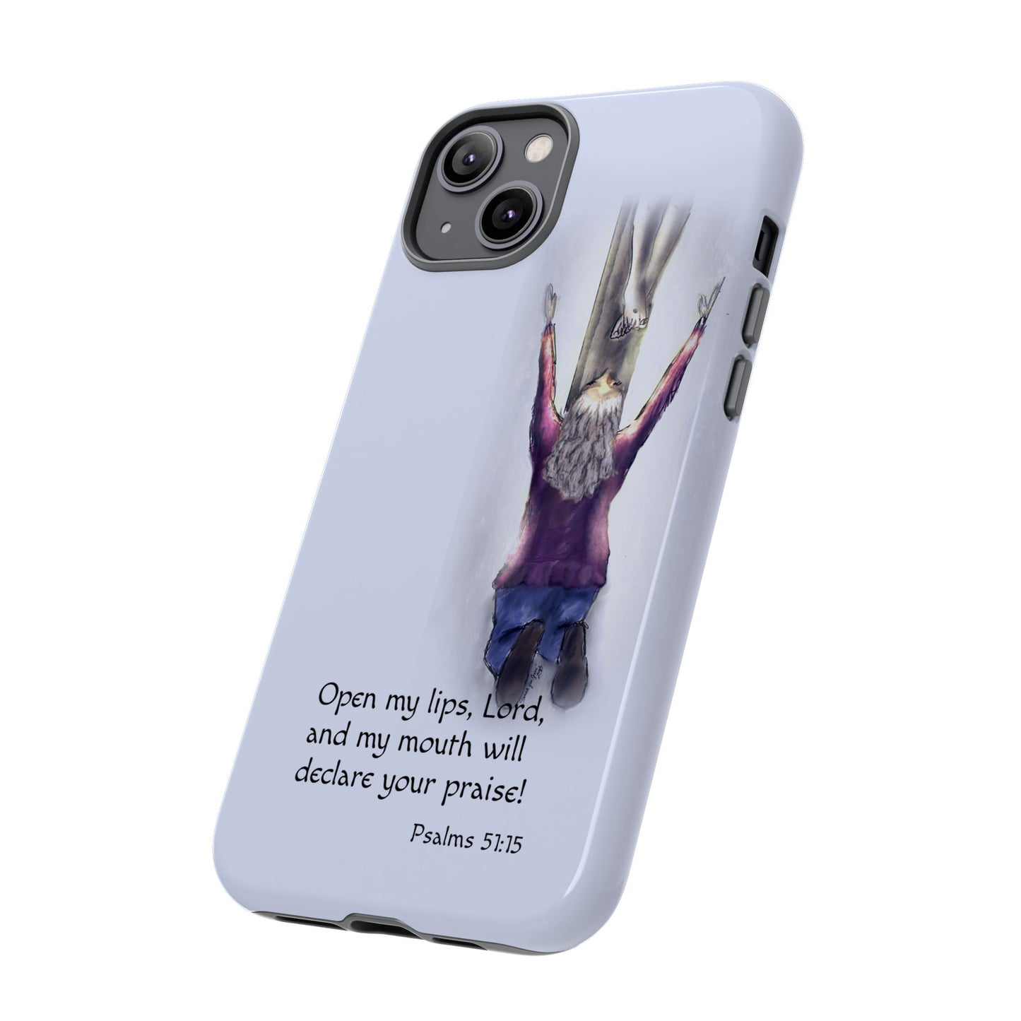 Only You, Jesus - Phone Case with Inspirational Design - Open My Lips, Lord, Christian Gift for Young Adults, Thoughtful Christian Decor, Scripture Phone Case