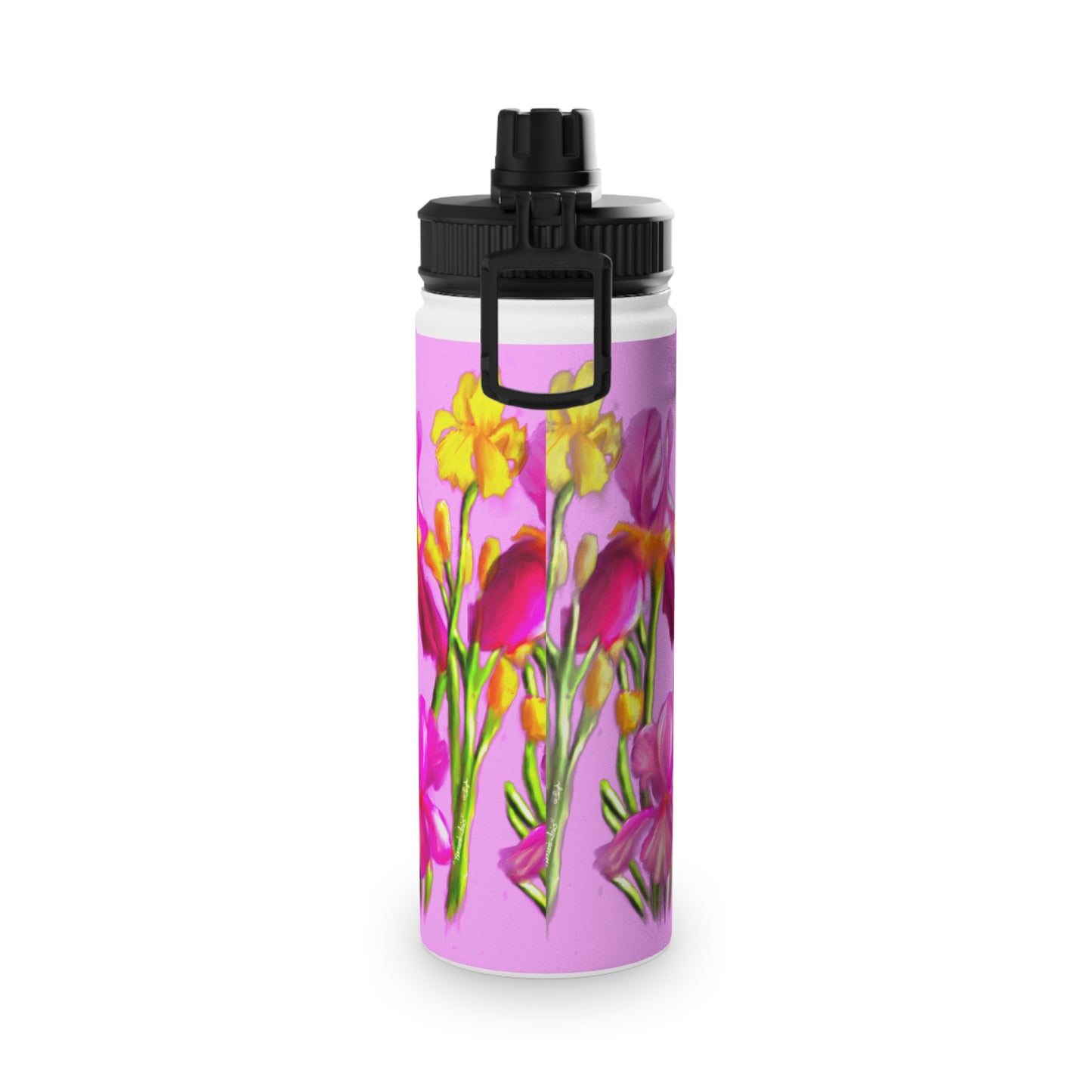 Hanson's Iris set of Stainless Steel Water Bottles, Sports Lid