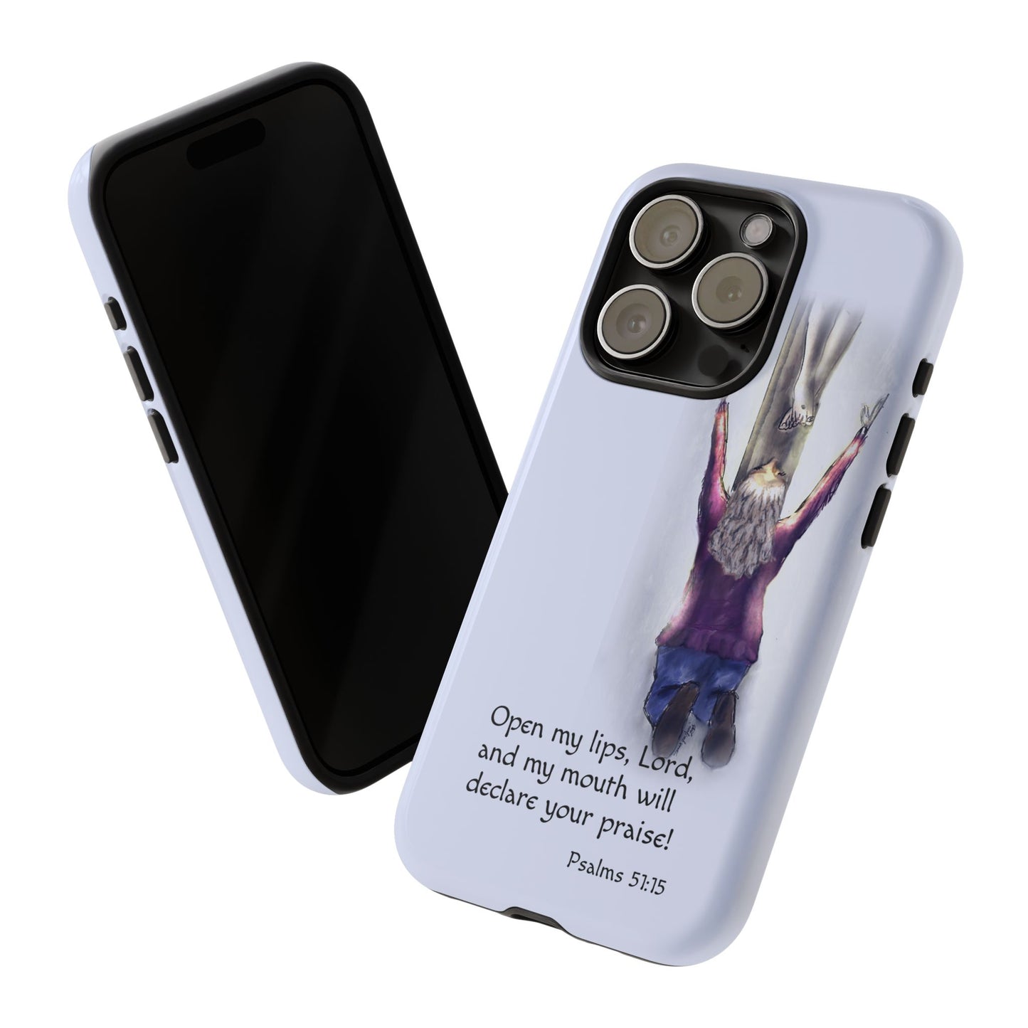 Only You, Jesus - Phone Case with Inspirational Design - Open My Lips, Lord, Christian Gift for Young Adults, Thoughtful Christian Decor, Scripture Phone Case