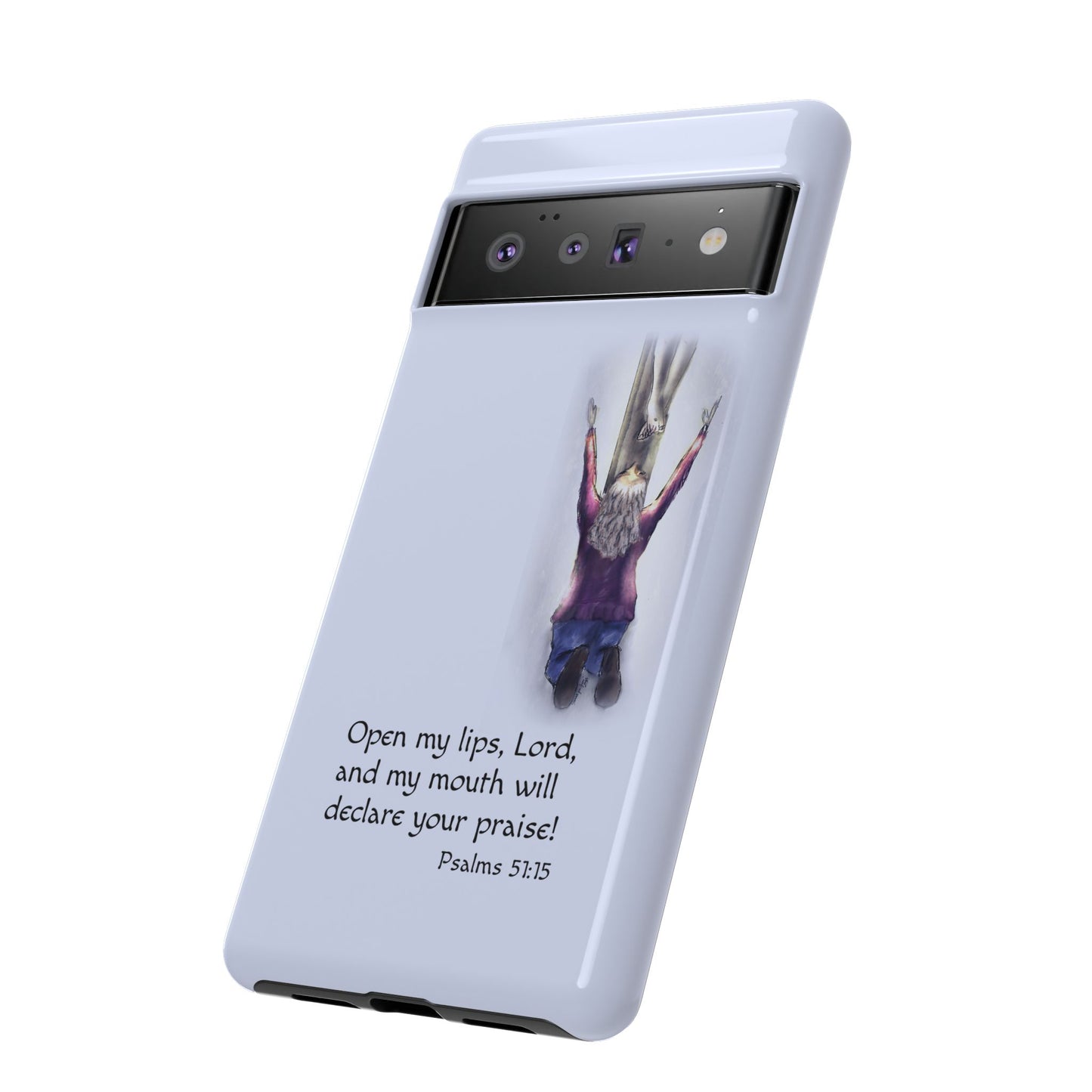 Only You, Jesus - Phone Case with Inspirational Design - Open My Lips, Lord, Christian Gift for Young Adults, Thoughtful Christian Decor, Scripture Phone Case