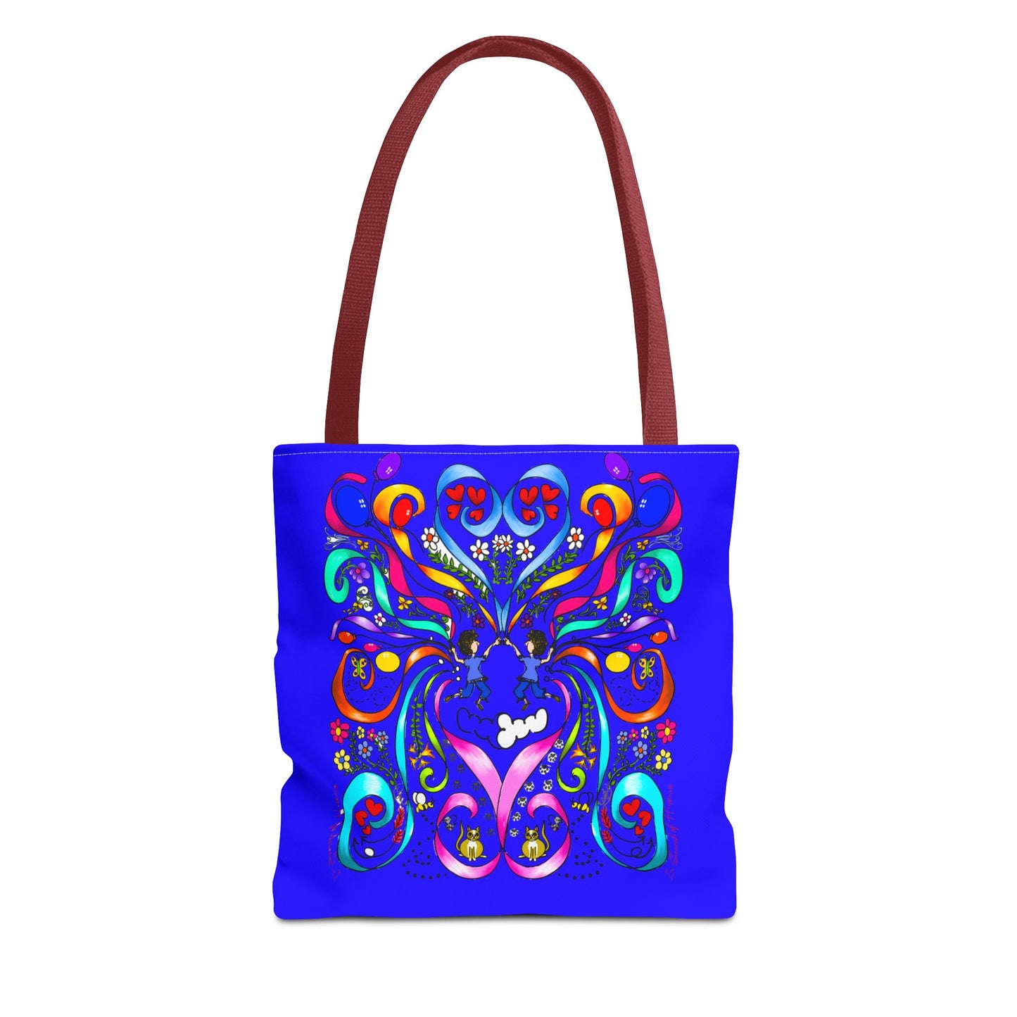 Vibrant Floral Tote Bag, Colorful Shopping Bag, Reusable Grocery Tote, Art Print Carry-All, Eco-Friendly Gift Bag