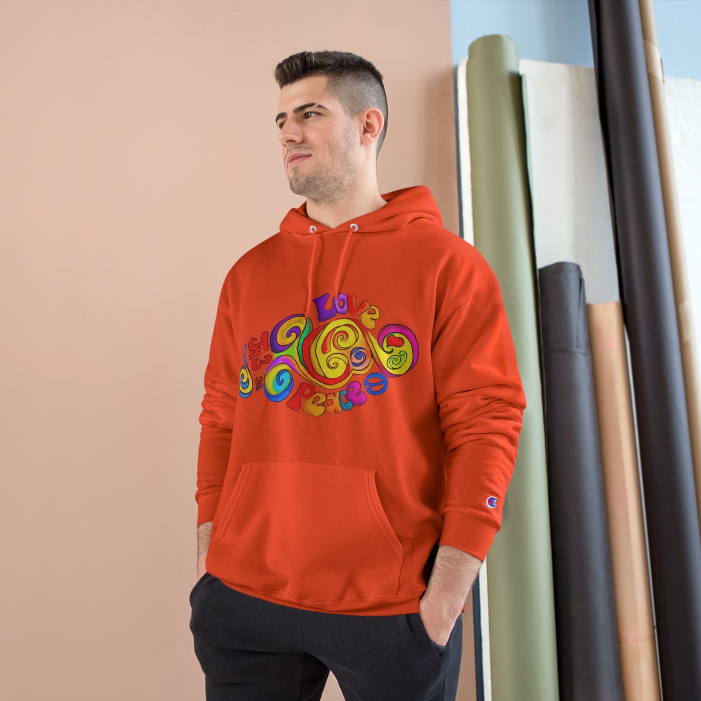 Groovy Love & Peace Champion Hoodie