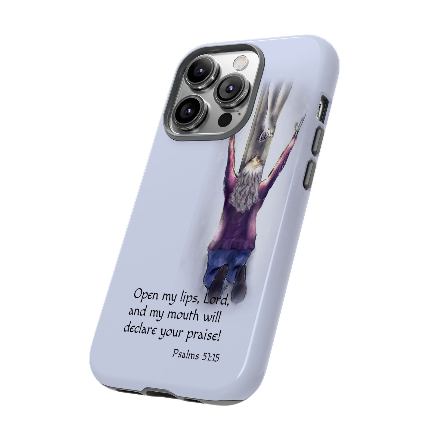 Only You, Jesus - Phone Case with Inspirational Design - Open My Lips, Lord, Christian Gift for Young Adults, Thoughtful Christian Decor, Scripture Phone Case