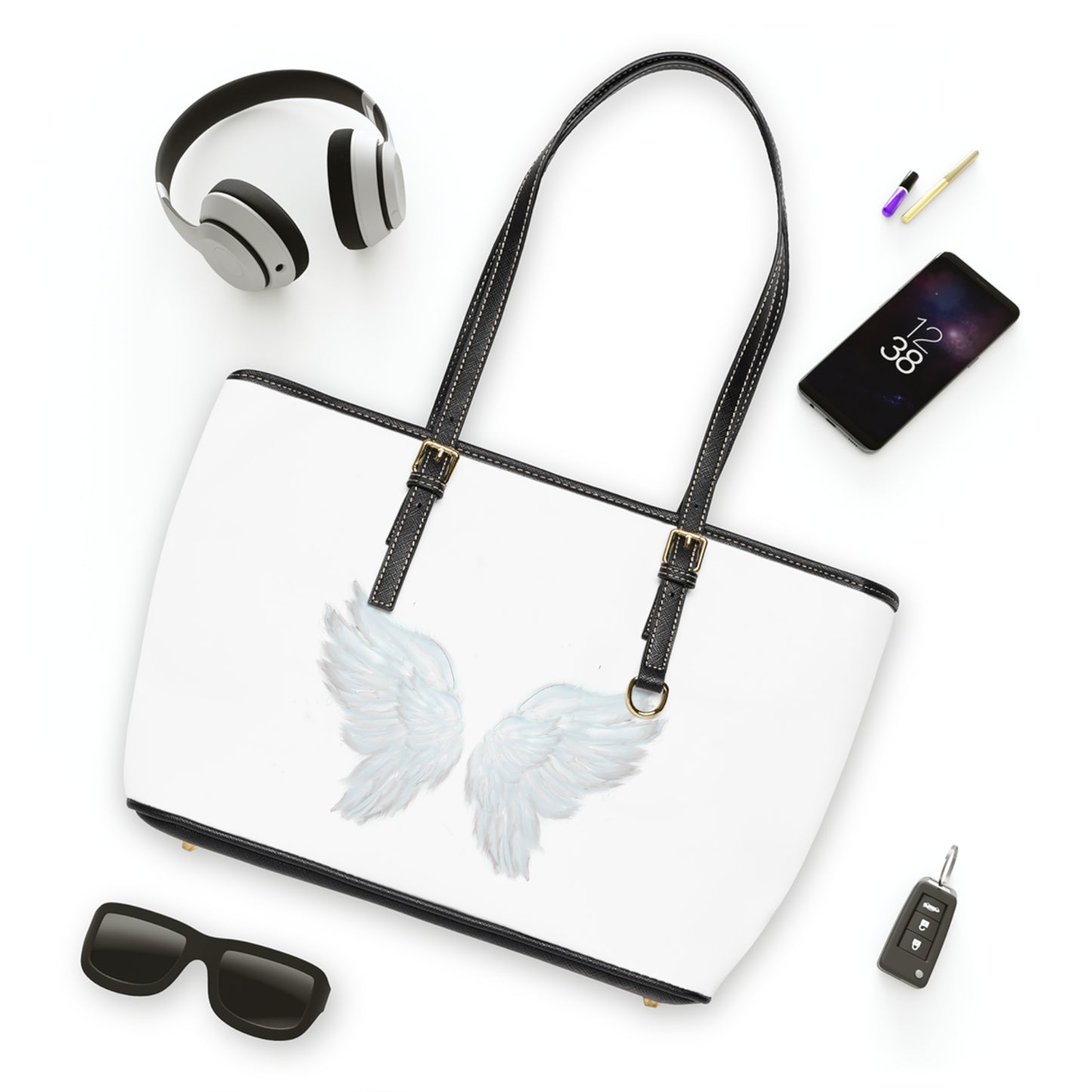 Angels' Wings PU Leather Shoulder Bag