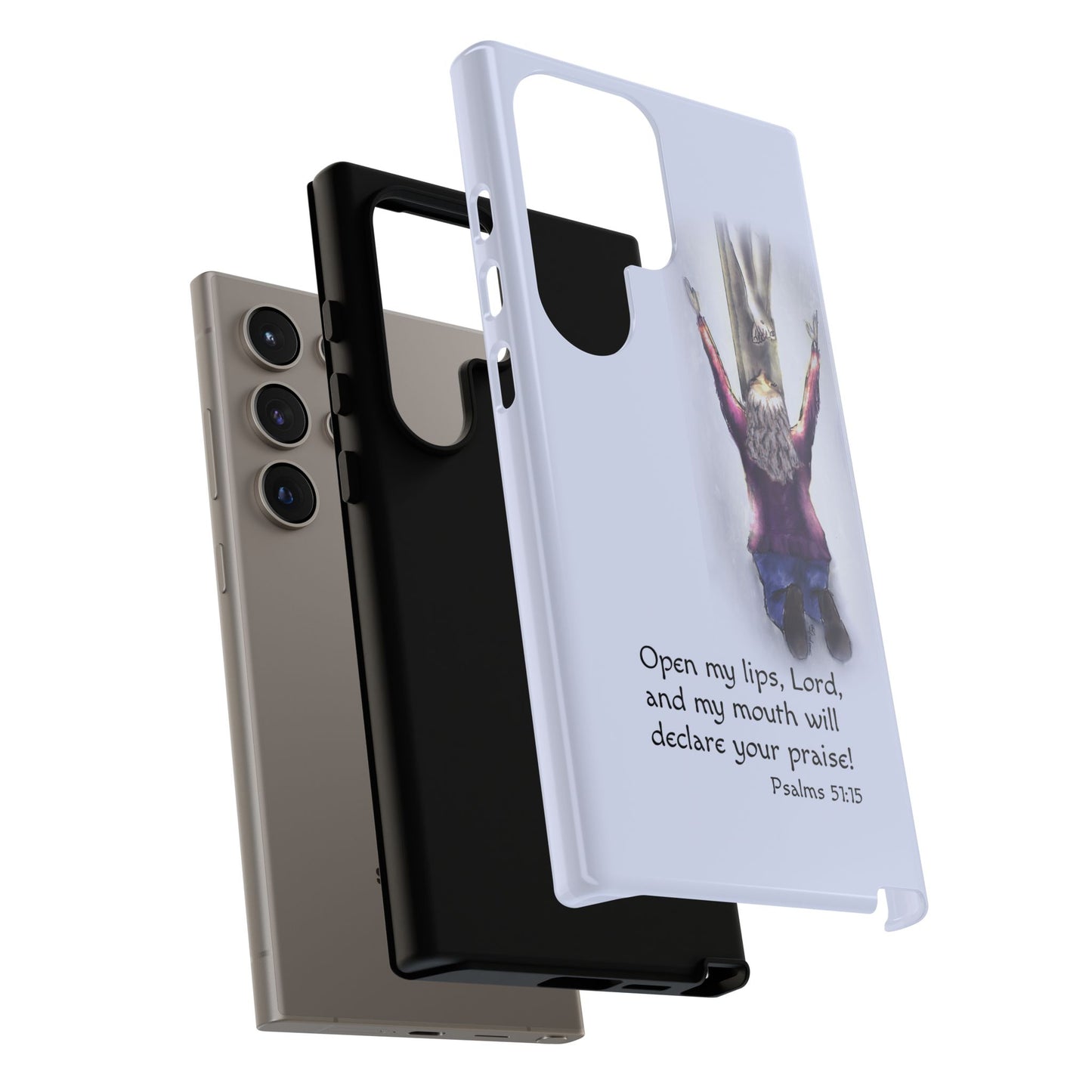 Only You, Jesus - Phone Case with Inspirational Design - Open My Lips, Lord, Christian Gift for Young Adults, Thoughtful Christian Decor, Scripture Phone Case