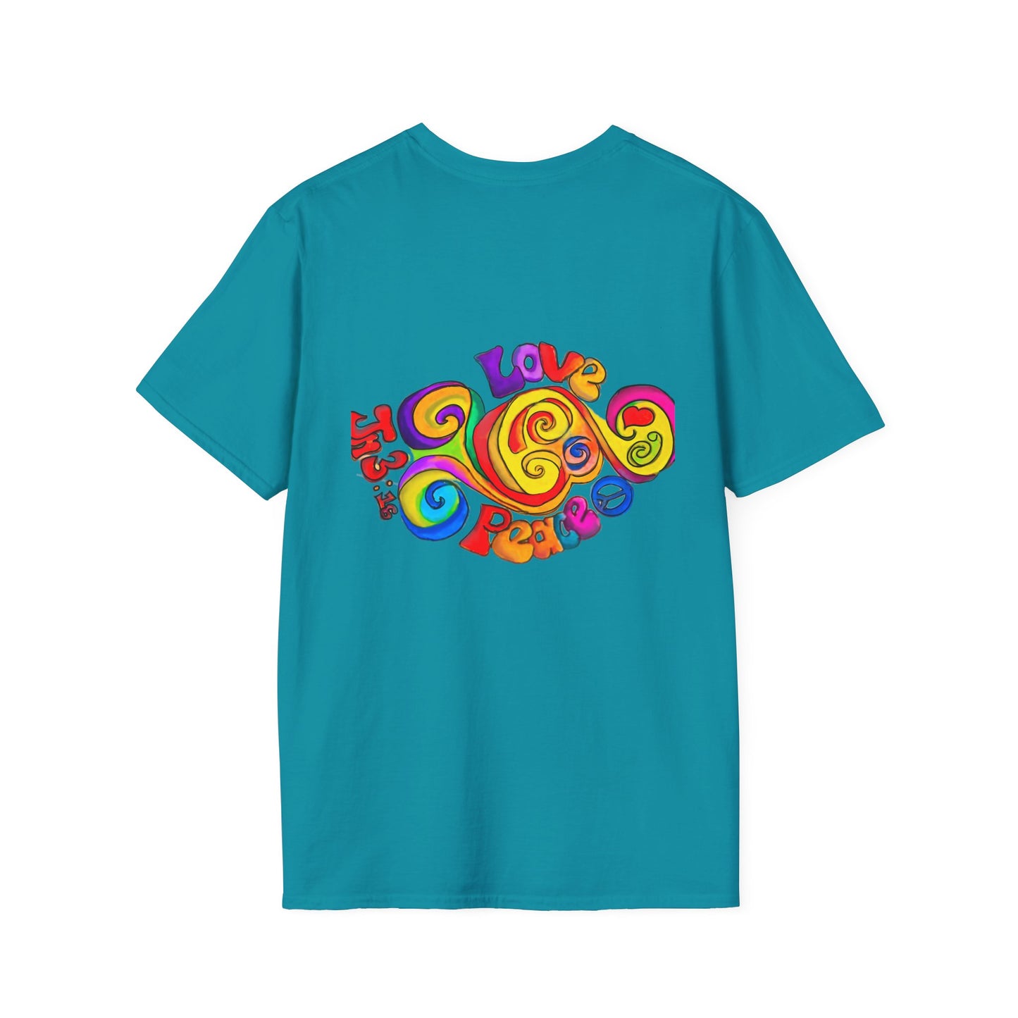 Groovy Love & Peace Unisex Softstyle T-Shirt