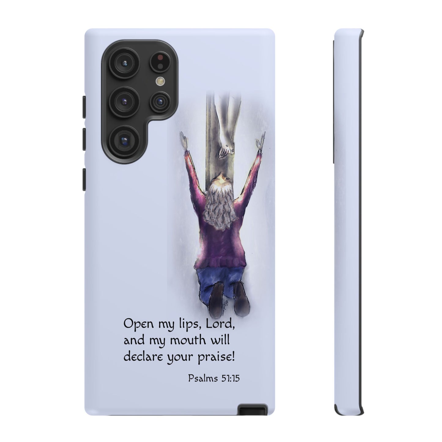 Only You, Jesus - Phone Case with Inspirational Design - Open My Lips, Lord, Christian Gift for Young Adults, Thoughtful Christian Decor, Scripture Phone Case