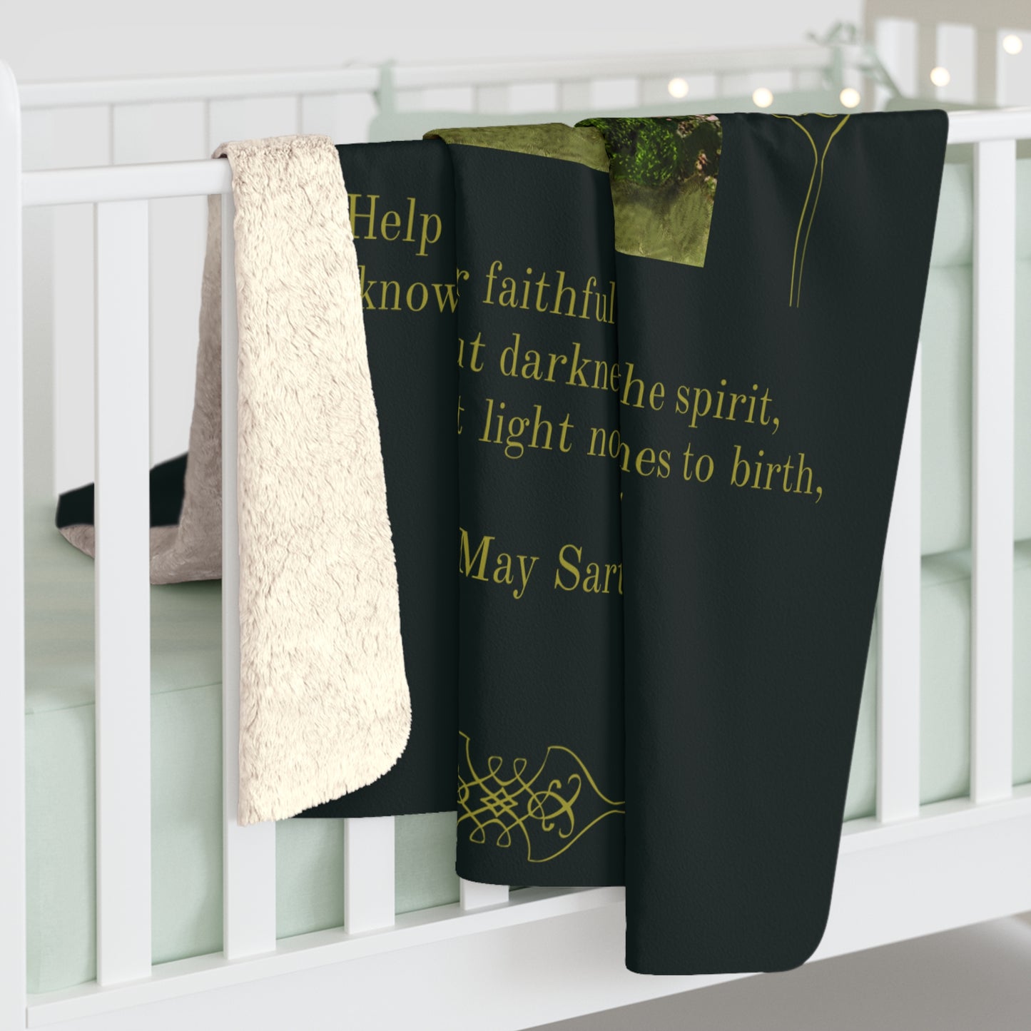 The Backyard - Vertical Sherpa Fleece Blanket