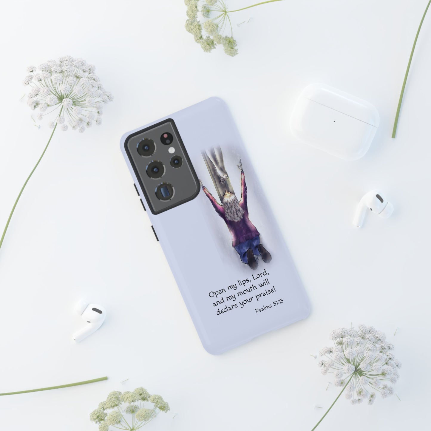Only You, Jesus - Phone Case with Inspirational Design - Open My Lips, Lord, Christian Gift for Young Adults, Thoughtful Christian Decor, Scripture Phone Case