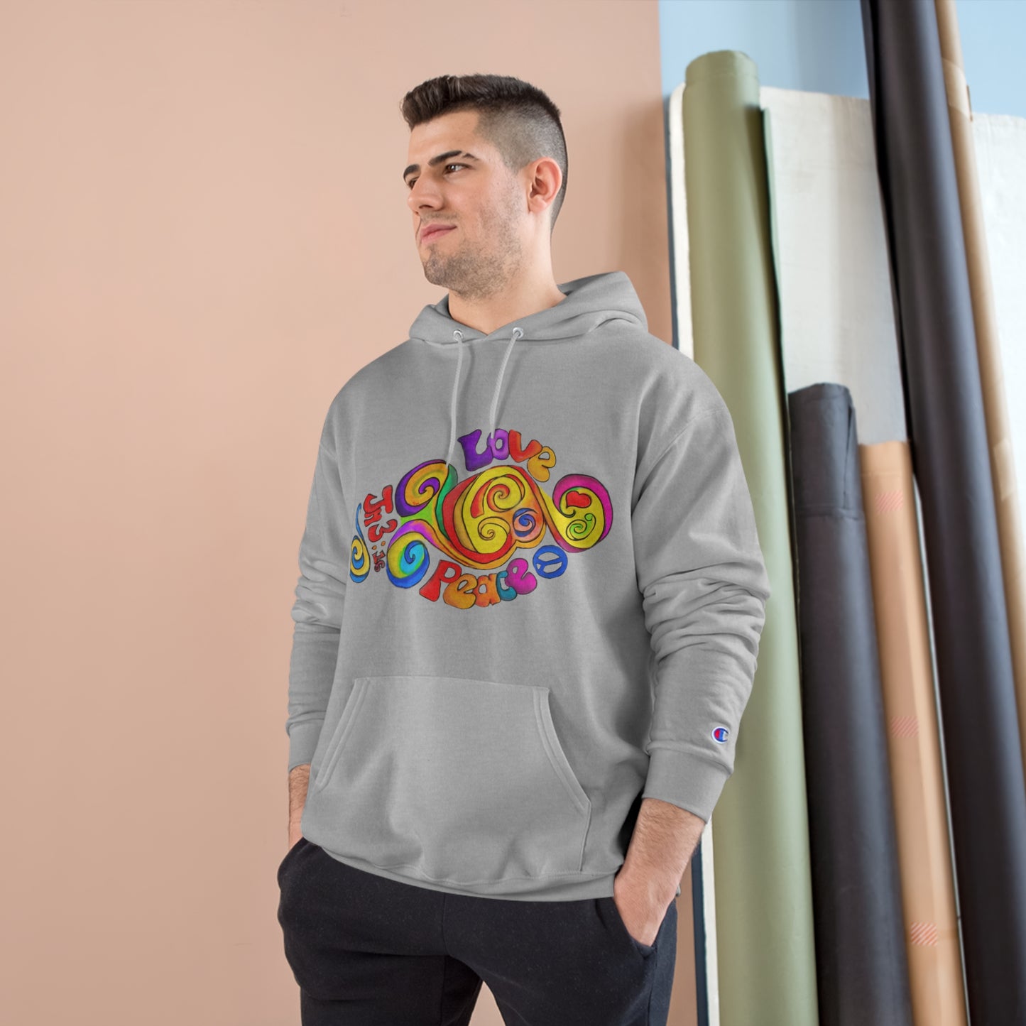 Groovy Love & Peace Champion Hoodie