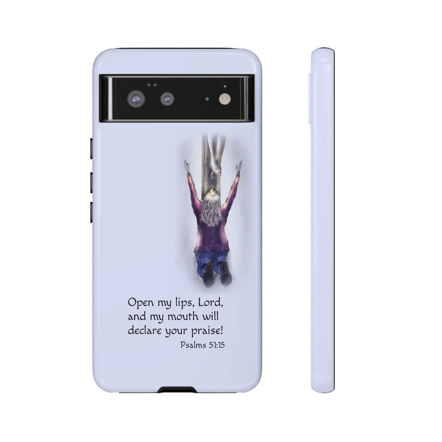 Only You, Jesus - Phone Case with Inspirational Design - Open My Lips, Lord, Christian Gift for Young Adults, Thoughtful Christian Decor, Scripture Phone Case