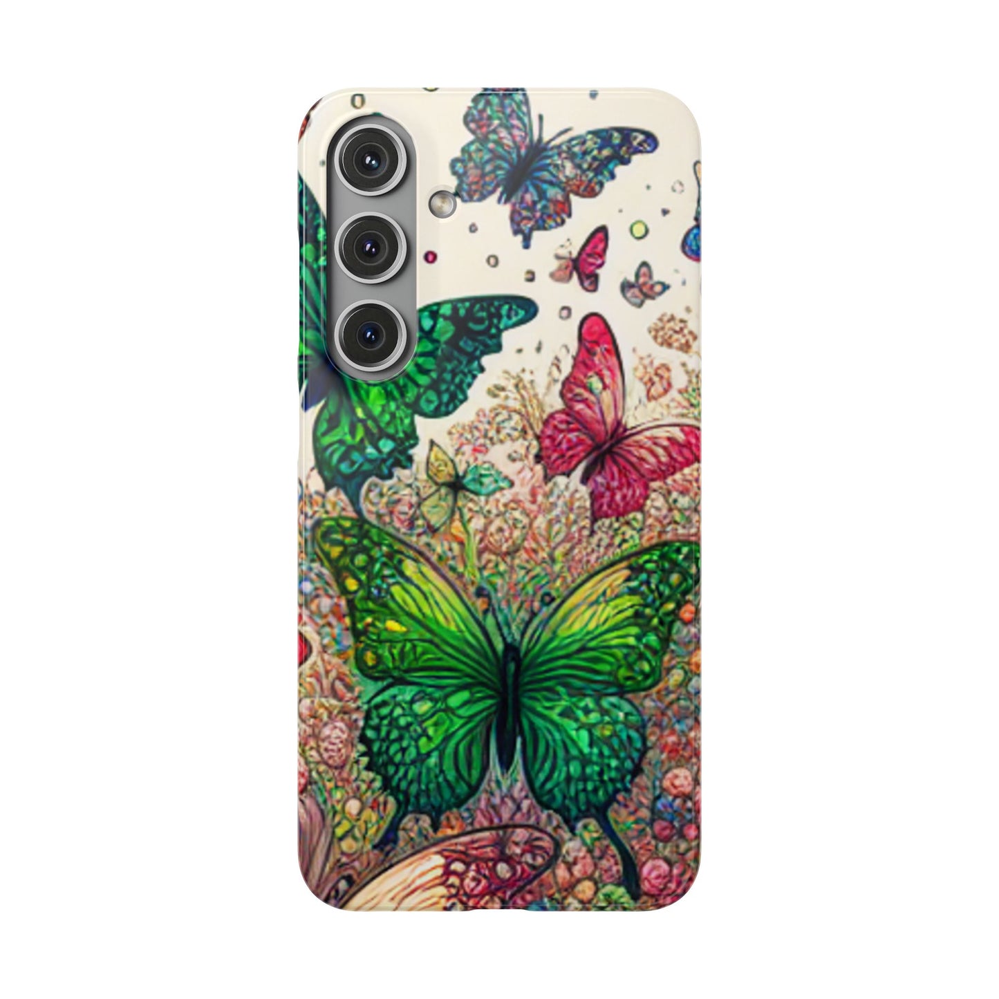 Colorful Butterfly Snap Cases, Over 50 types of Phone Covers, Floral Design, Spring Decor, Eco-Friendly Gift