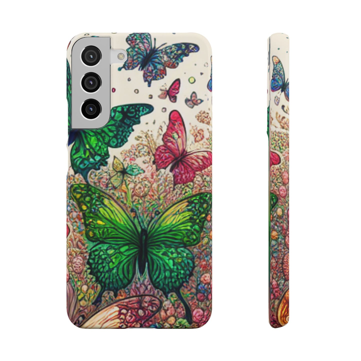 Colorful Butterfly Snap Cases, Over 50 types of Phone Covers, Floral Design, Spring Decor, Eco-Friendly Gift