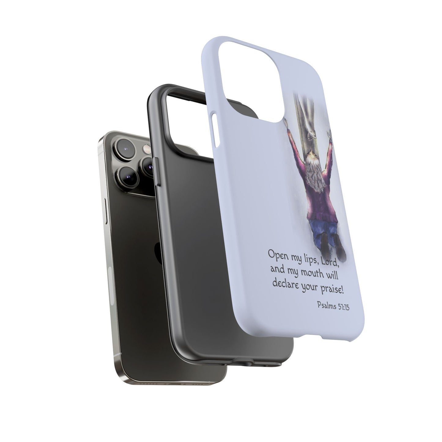 Only You, Jesus - Phone Case with Inspirational Design - Open My Lips, Lord, Christian Gift for Young Adults, Thoughtful Christian Decor, Scripture Phone Case