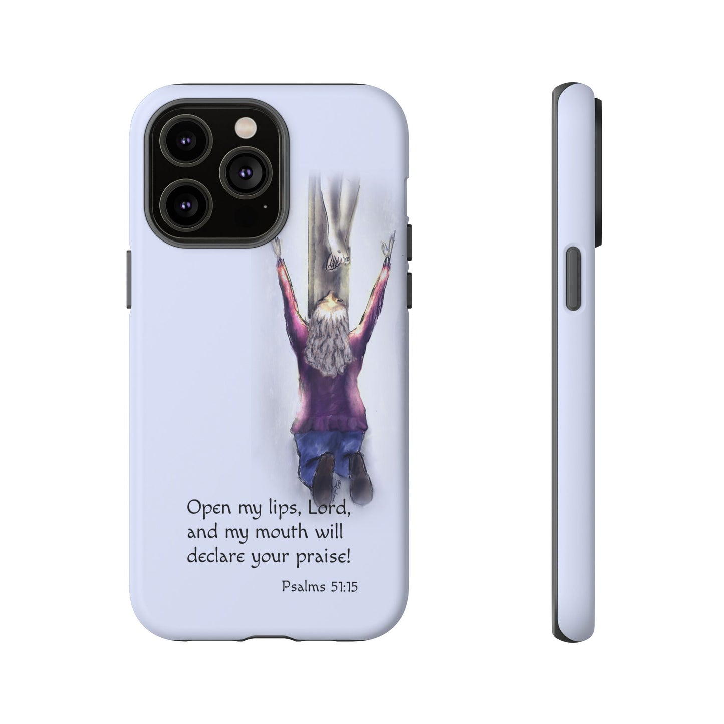 Only You, Jesus - Phone Case with Inspirational Design - Open My Lips, Lord, Christian Gift for Young Adults, Thoughtful Christian Decor, Scripture Phone Case