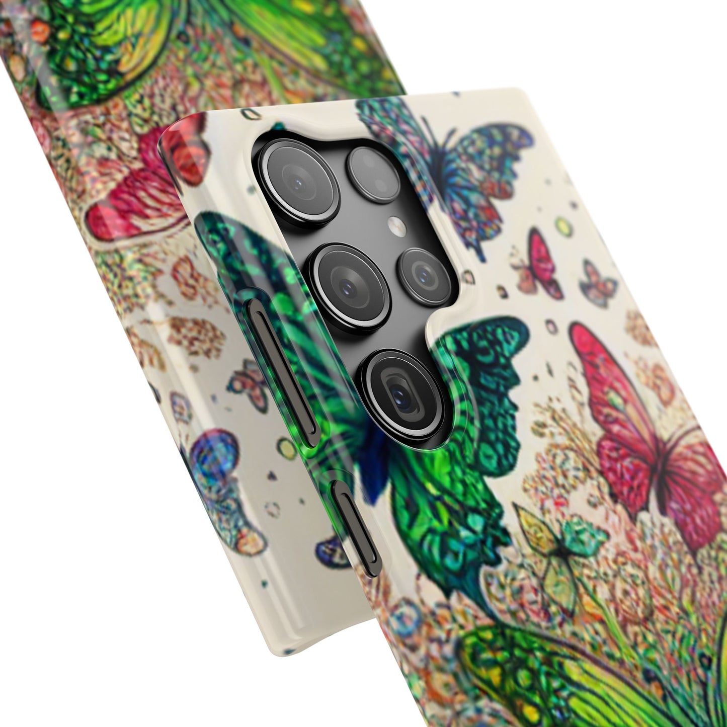 Colorful Butterfly Snap Cases, Over 50 types of Phone Covers, Floral Design, Spring Decor, Eco-Friendly Gift