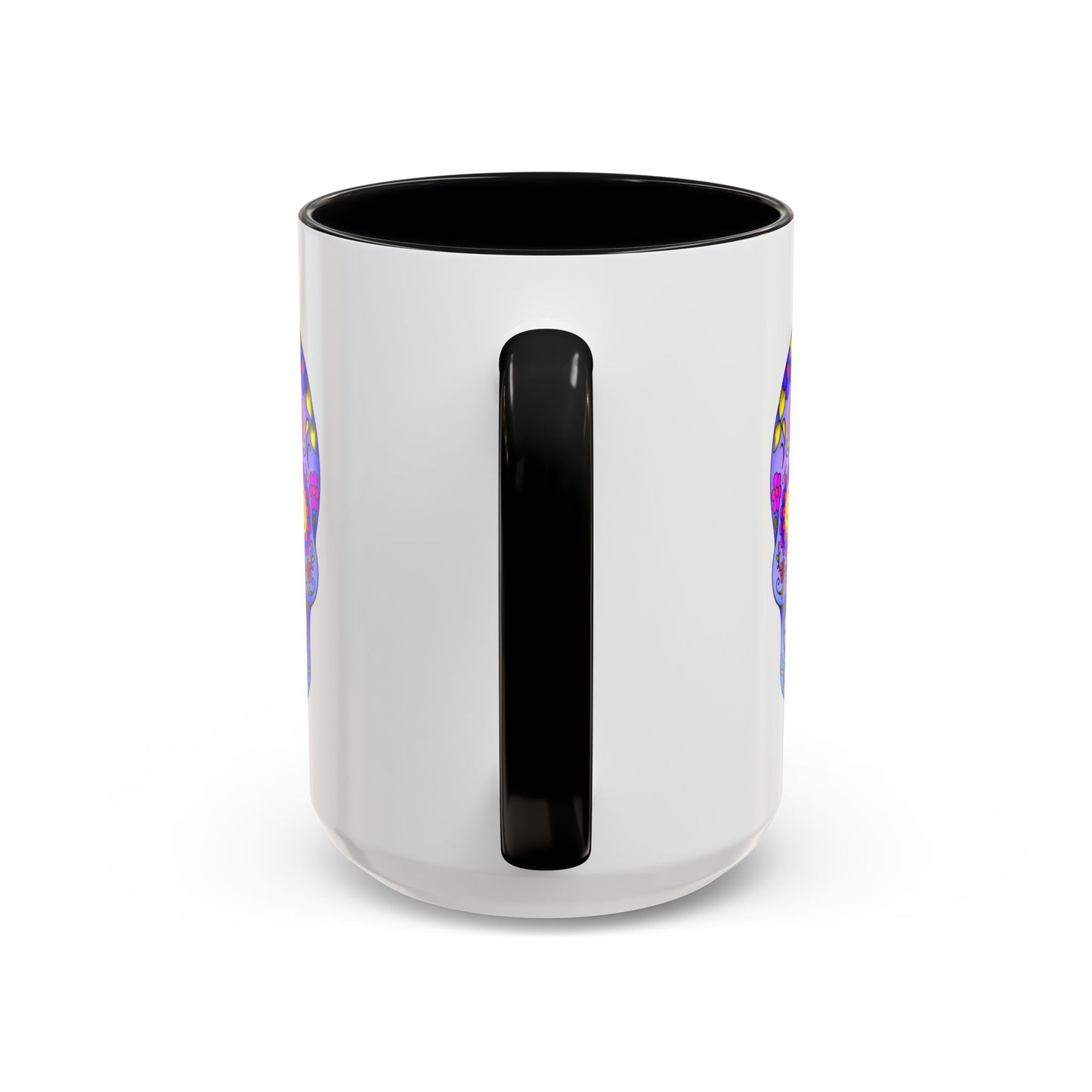 Colorful Sugar Skull Coffee Mug - Blue & Black