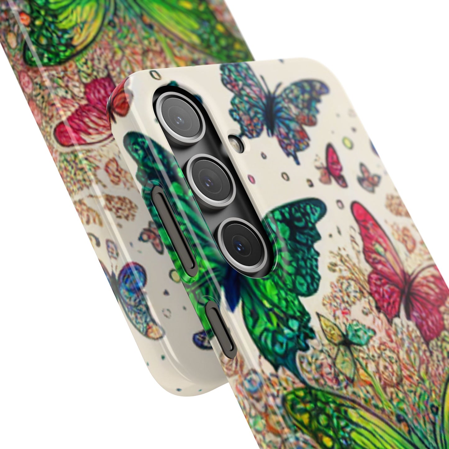 Colorful Butterfly Snap Cases, Over 50 types of Phone Covers, Floral Design, Spring Decor, Eco-Friendly Gift