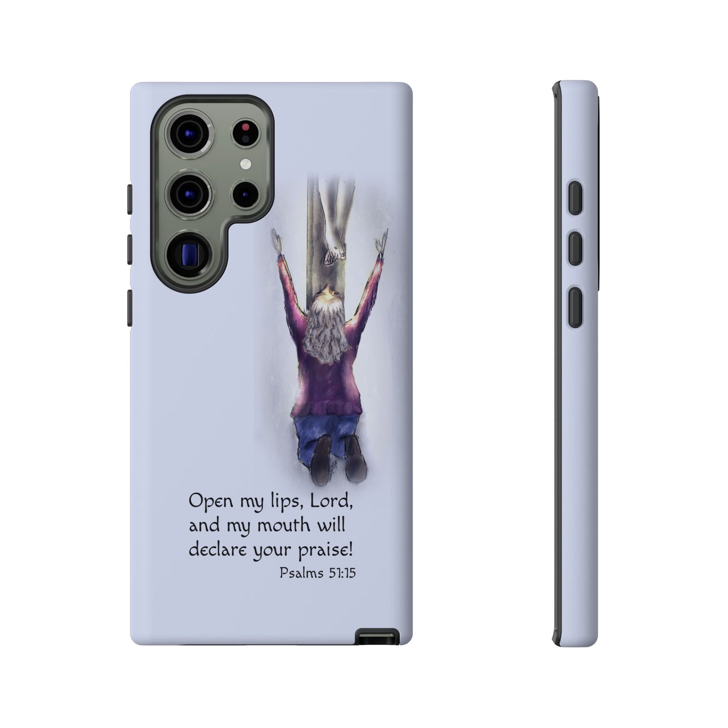Only You, Jesus - Phone Case with Inspirational Design - Open My Lips, Lord, Christian Gift for Young Adults, Thoughtful Christian Decor, Scripture Phone Case