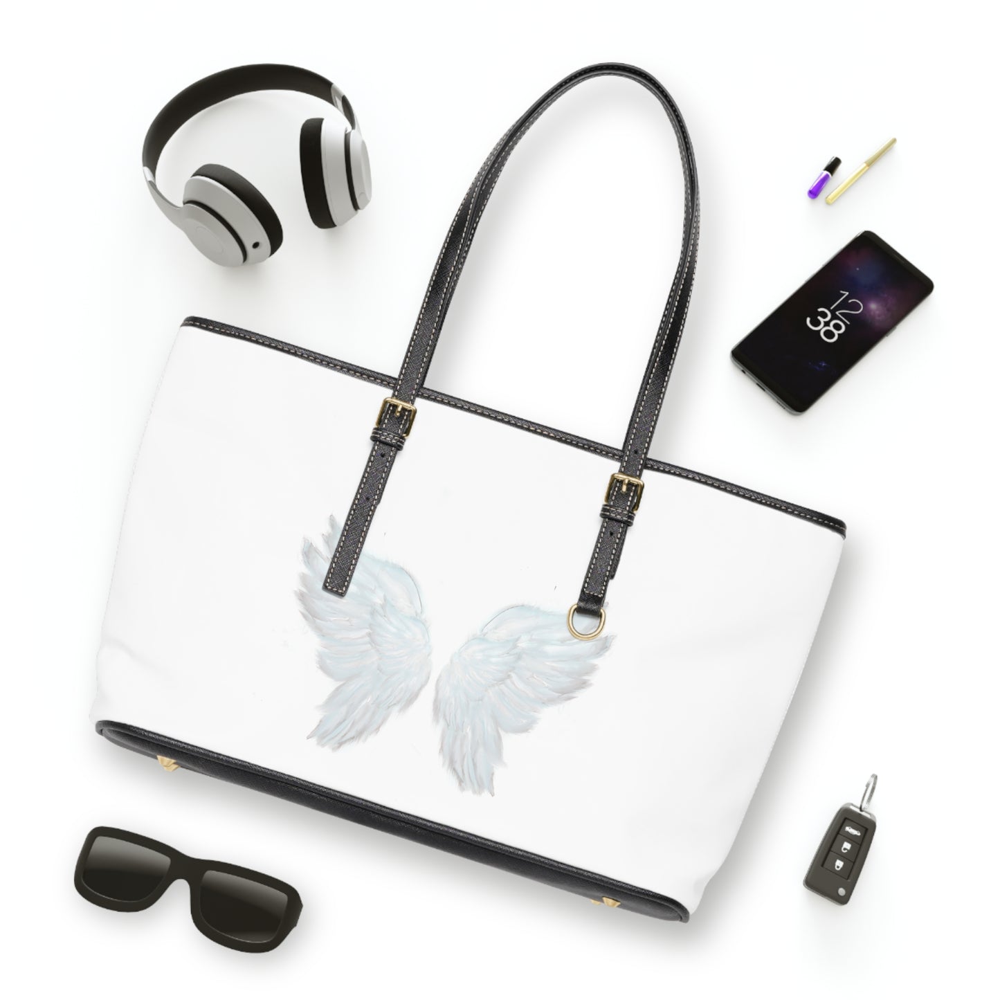 Angels' Wings PU Leather Shoulder Bag