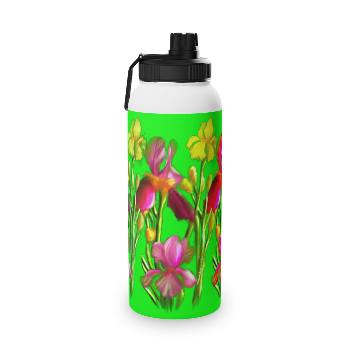 Hanson's Iris set of Stainless Steel Water Bottles, Sports Lid