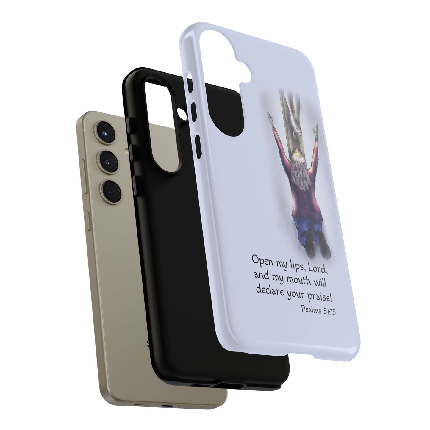 Only You, Jesus - Phone Case with Inspirational Design - Open My Lips, Lord, Christian Gift for Young Adults, Thoughtful Christian Decor, Scripture Phone Case