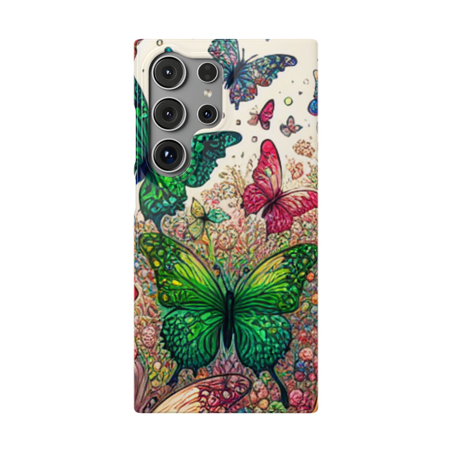 Colorful Butterfly Snap Cases, Over 50 types of Phone Covers, Floral Design, Spring Decor, Eco-Friendly Gift