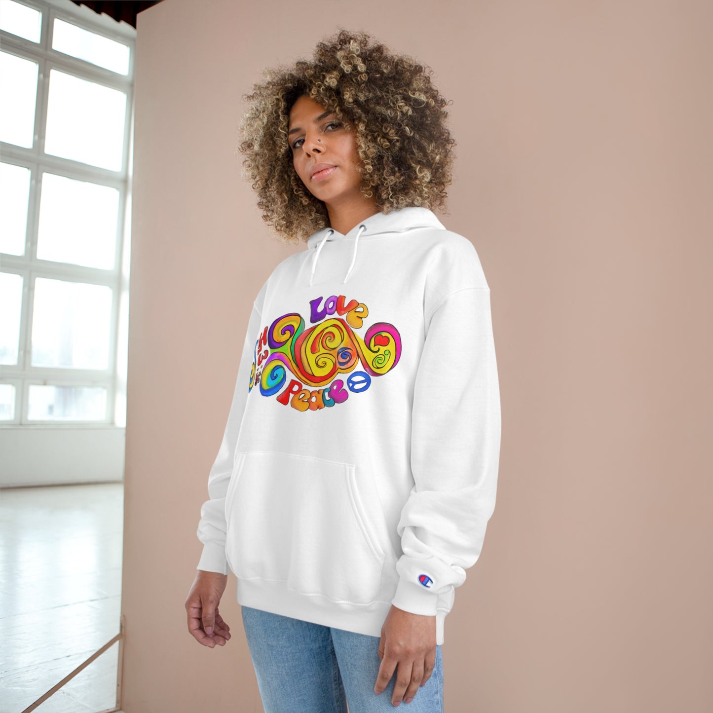 Groovy Love & Peace Champion Hoodie