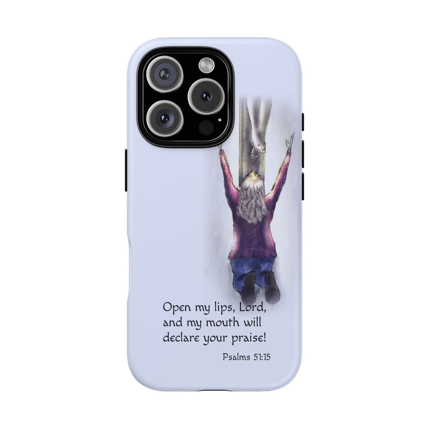 Only You, Jesus - Phone Case with Inspirational Design - Open My Lips, Lord, Christian Gift for Young Adults, Thoughtful Christian Decor, Scripture Phone Case