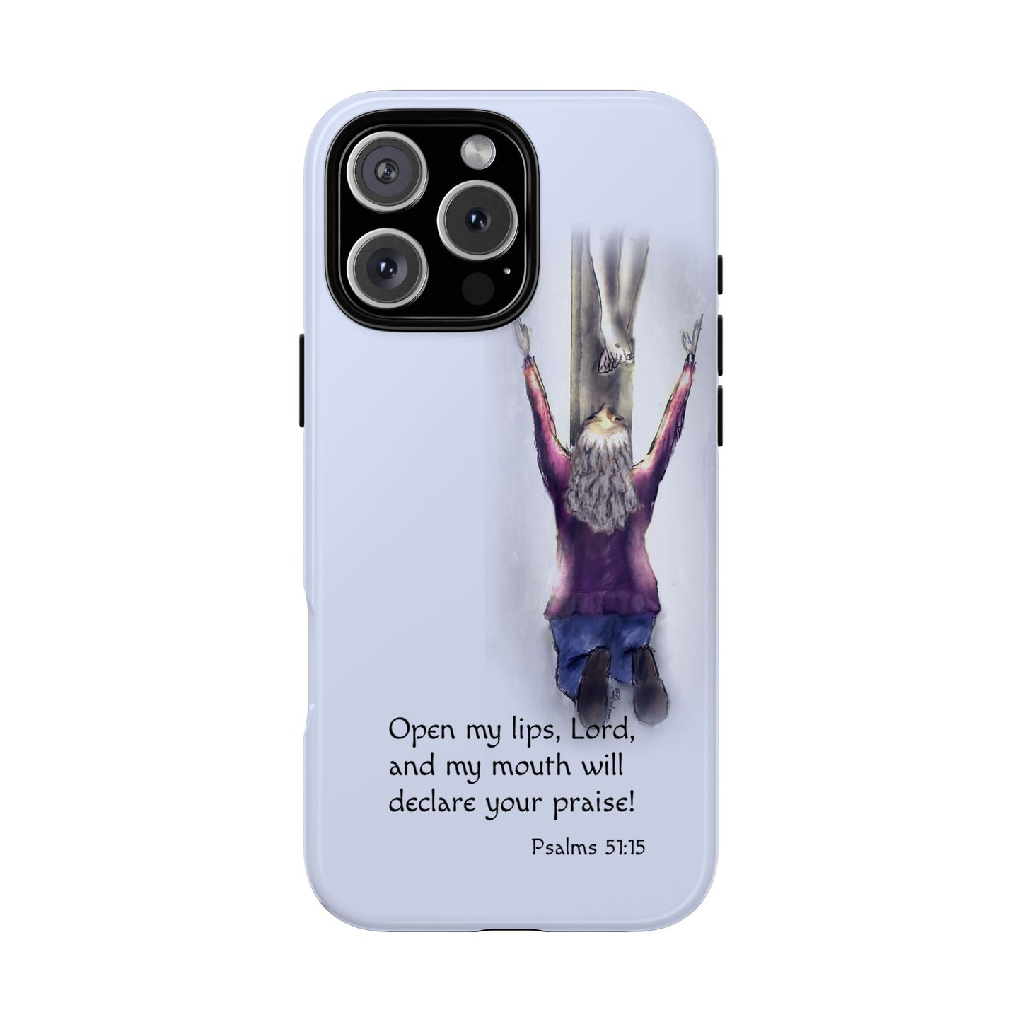 Only You, Jesus - Phone Case with Inspirational Design - Open My Lips, Lord, Christian Gift for Young Adults, Thoughtful Christian Decor, Scripture Phone Case