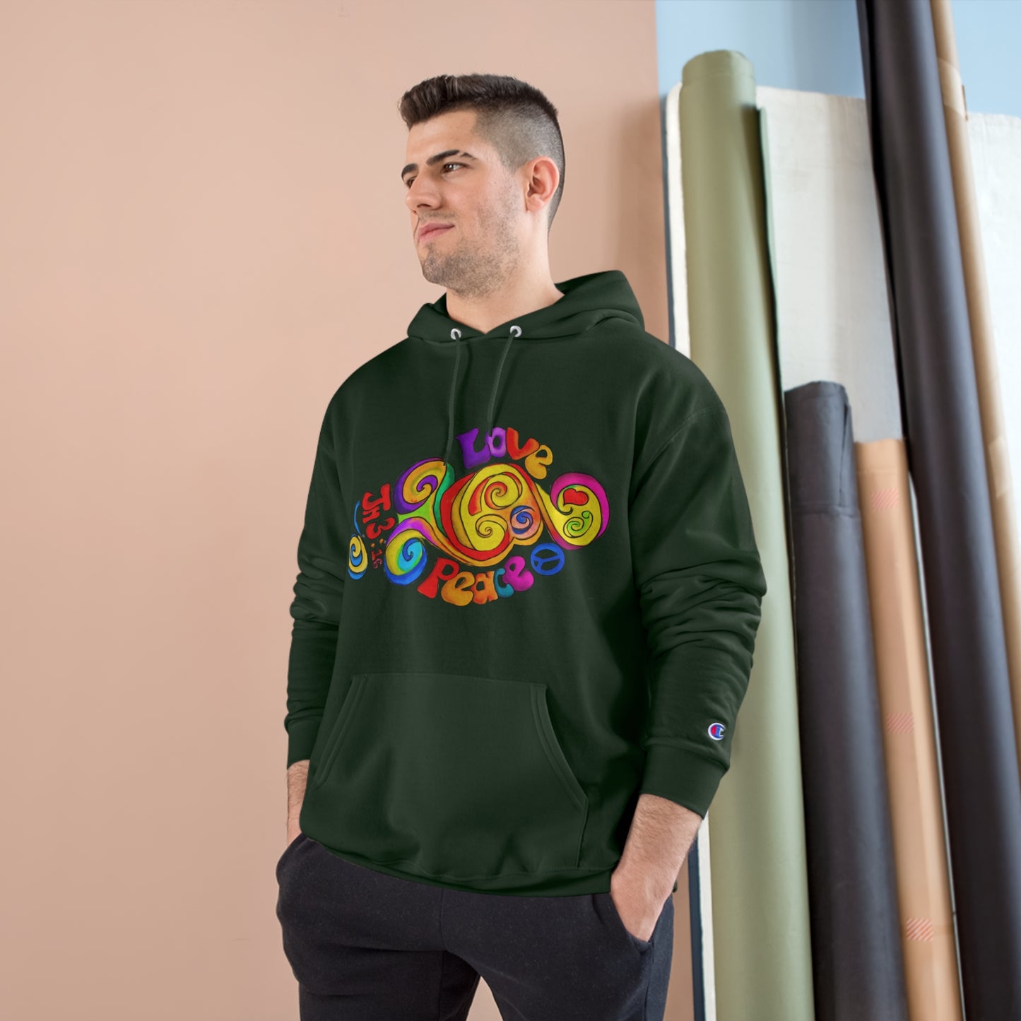 Groovy Love & Peace Champion Hoodie