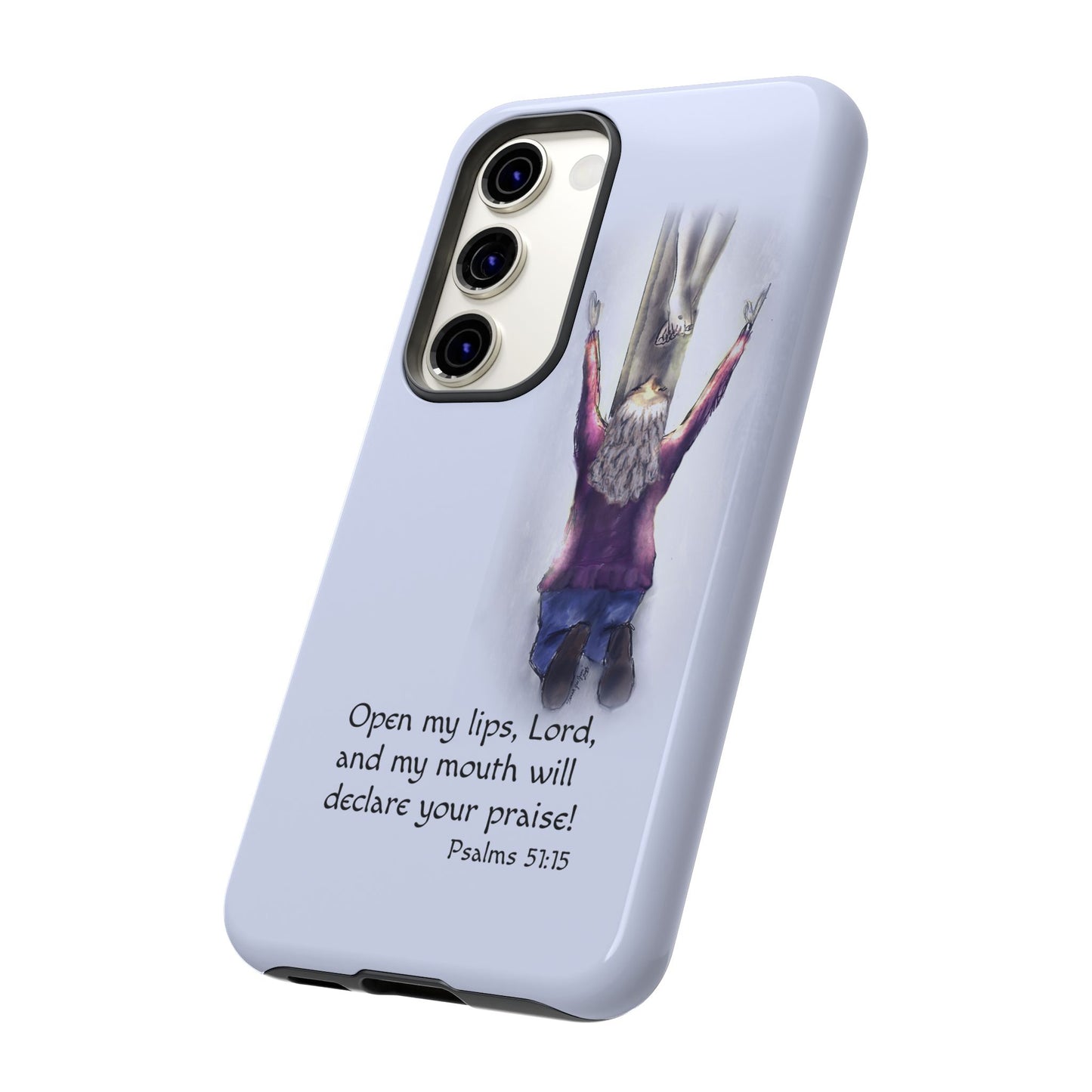 Only You, Jesus - Phone Case with Inspirational Design - Open My Lips, Lord, Christian Gift for Young Adults, Thoughtful Christian Decor, Scripture Phone Case