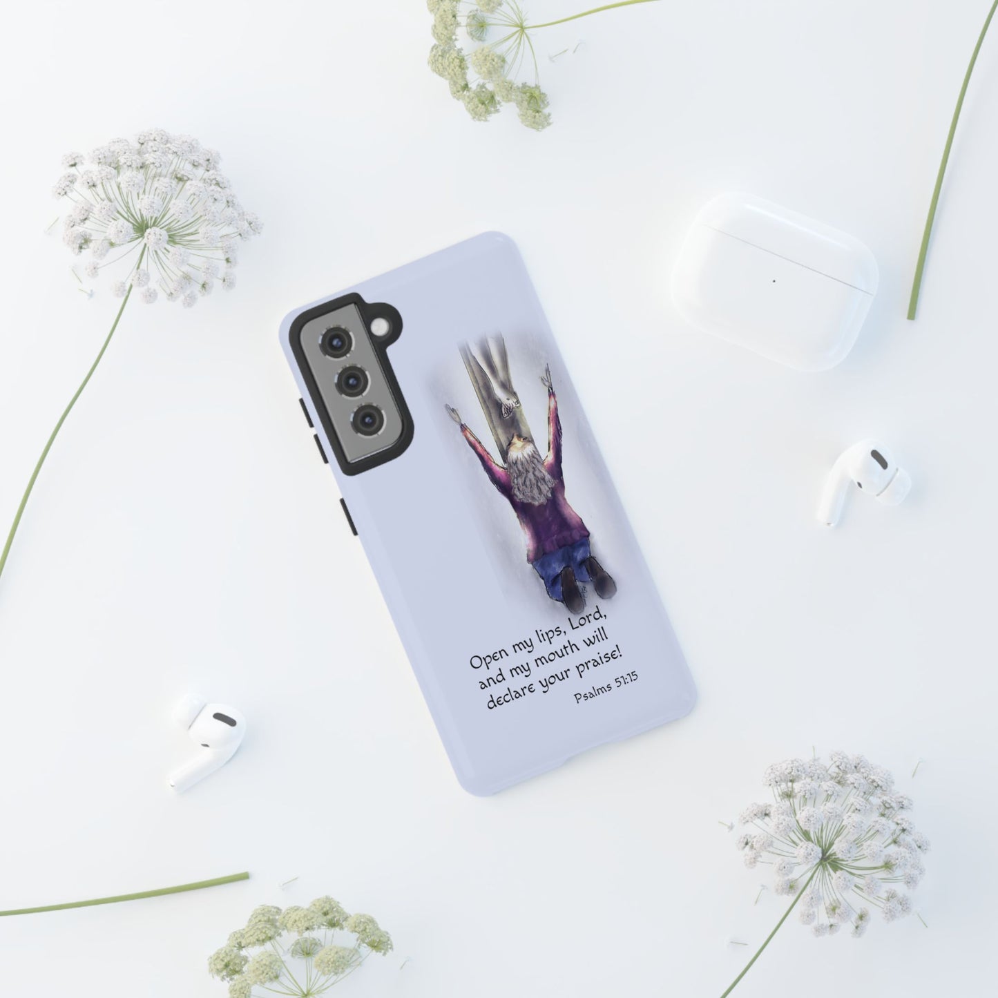 Only You, Jesus - Phone Case with Inspirational Design - Open My Lips, Lord, Christian Gift for Young Adults, Thoughtful Christian Decor, Scripture Phone Case