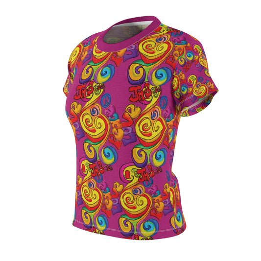 Peace & Love Women's Cut & Sew Tee (AOP)