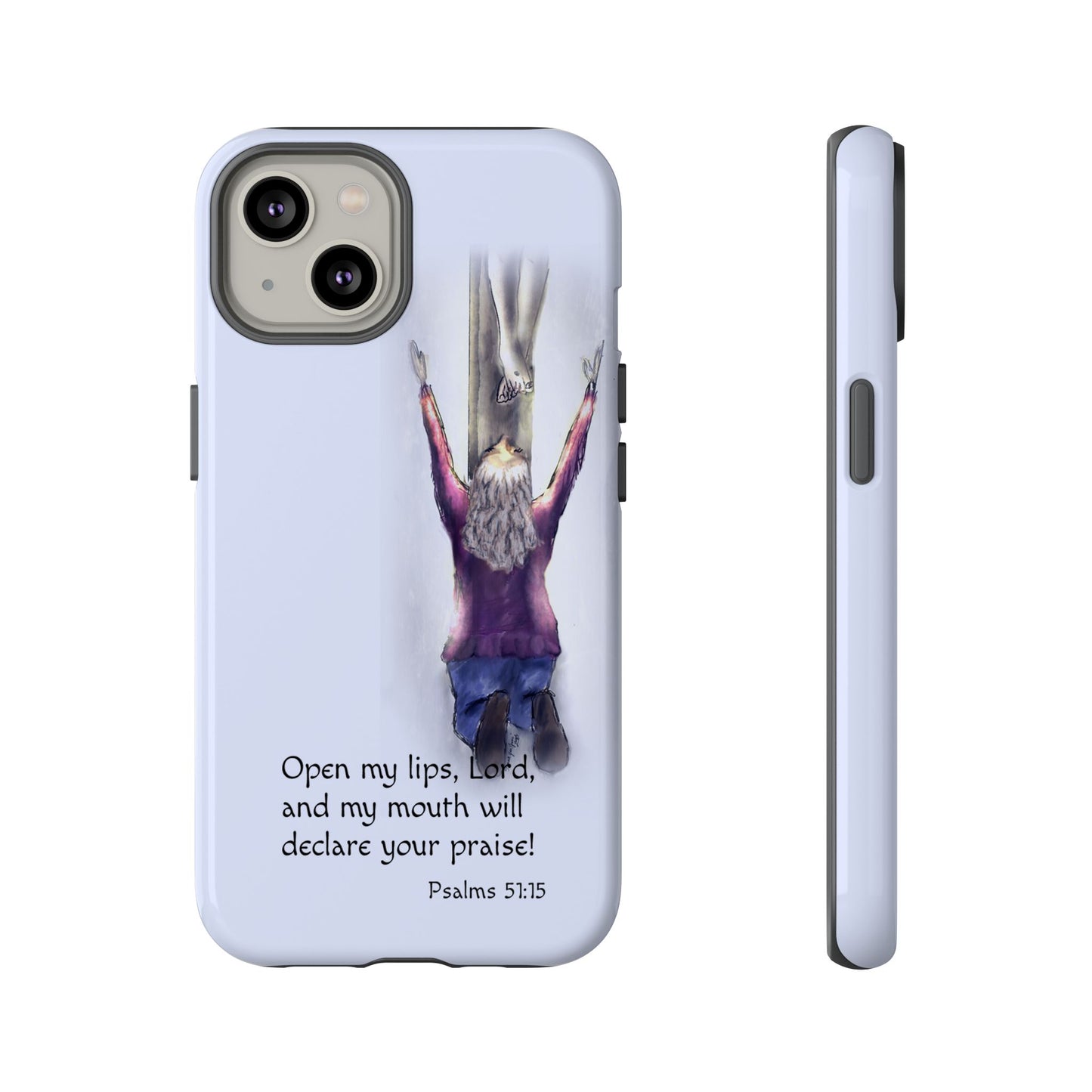 Only You, Jesus - Phone Case with Inspirational Design - Open My Lips, Lord, Christian Gift for Young Adults, Thoughtful Christian Decor, Scripture Phone Case