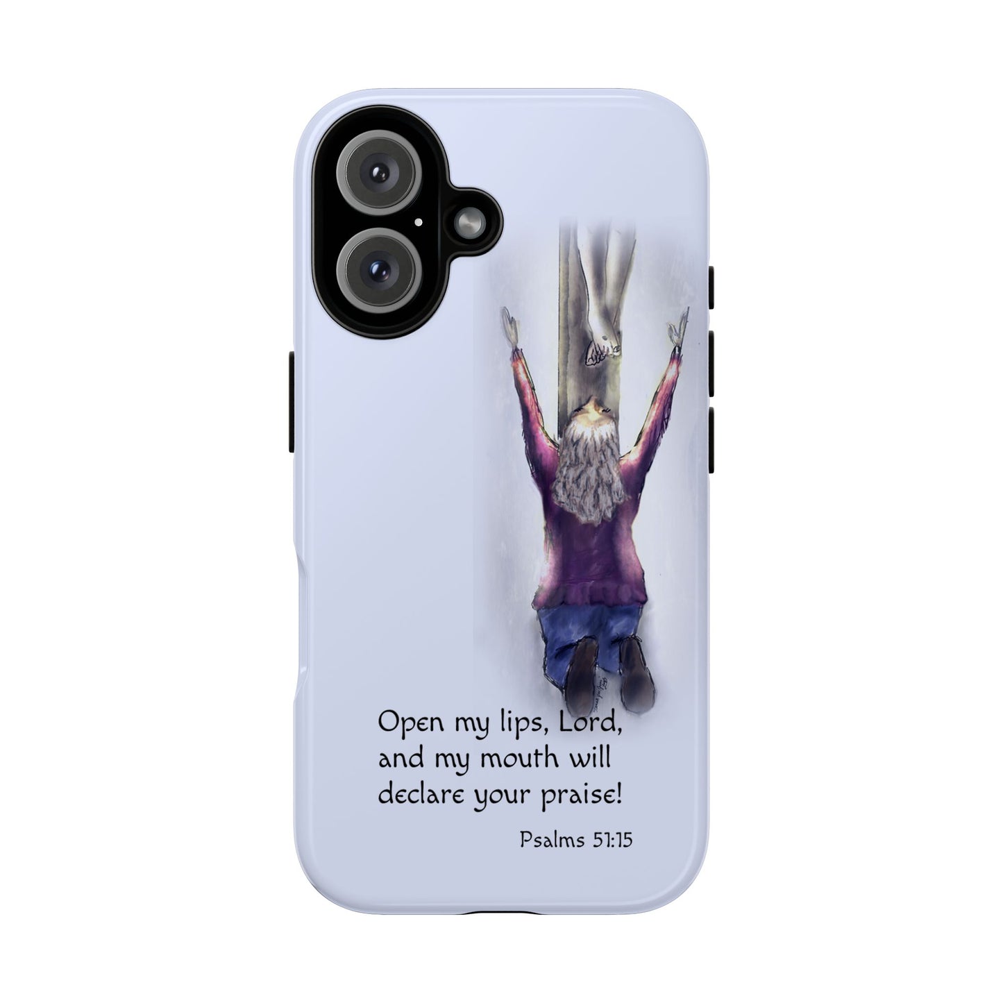 Only You, Jesus - Phone Case with Inspirational Design - Open My Lips, Lord, Christian Gift for Young Adults, Thoughtful Christian Decor, Scripture Phone Case